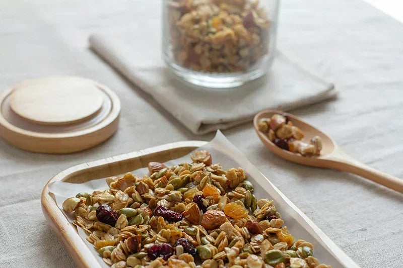 Daily omega-3 food sources featuring flax, walnuts, almonds