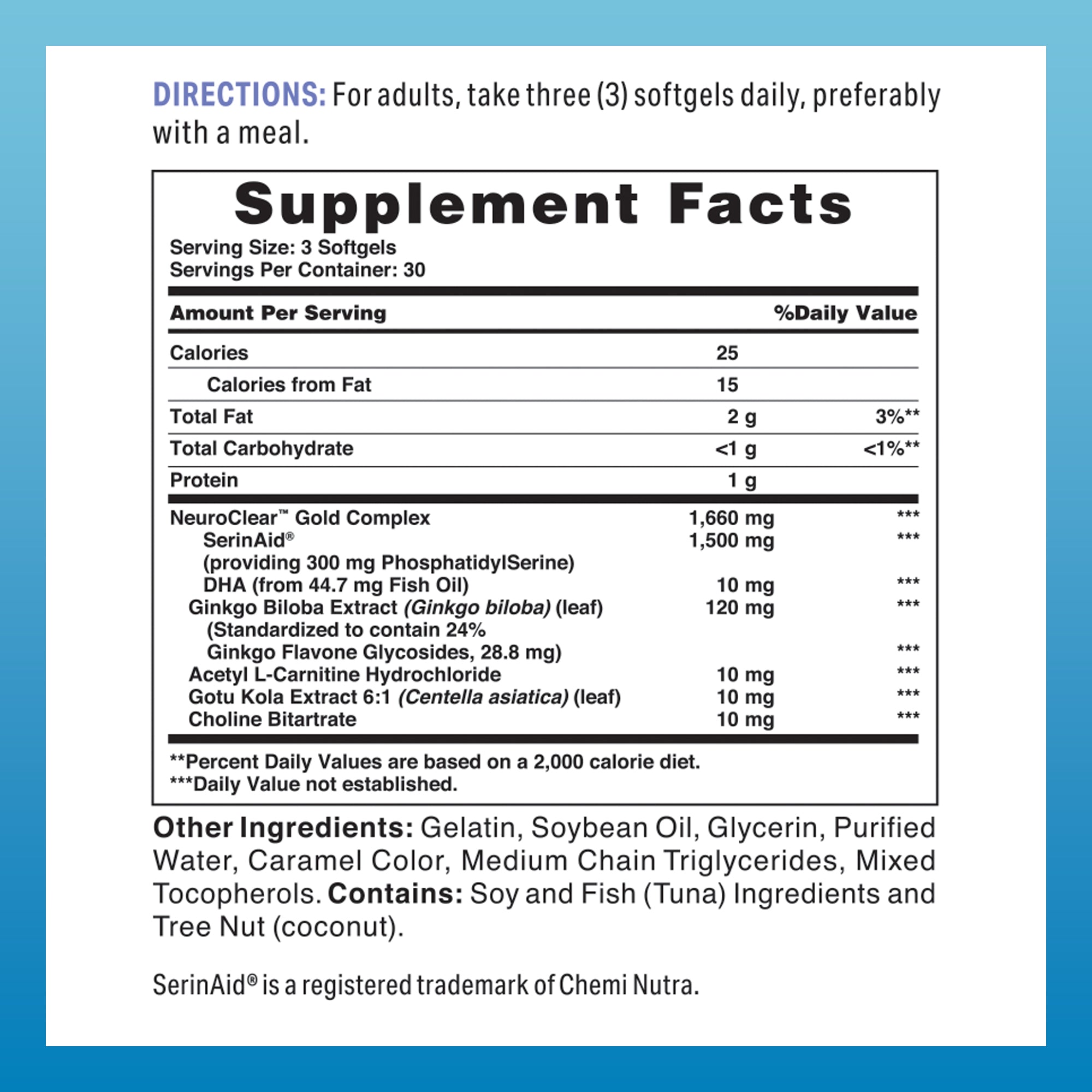 NeuroClear™ Gold Plus Apoyo para la memoria