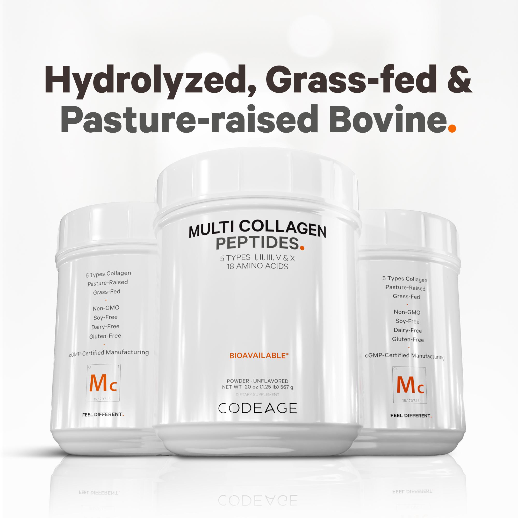 Multi Collagen Peptides Powder - Hydrolyzed, Grass-fed & Pasture-raised Bovine