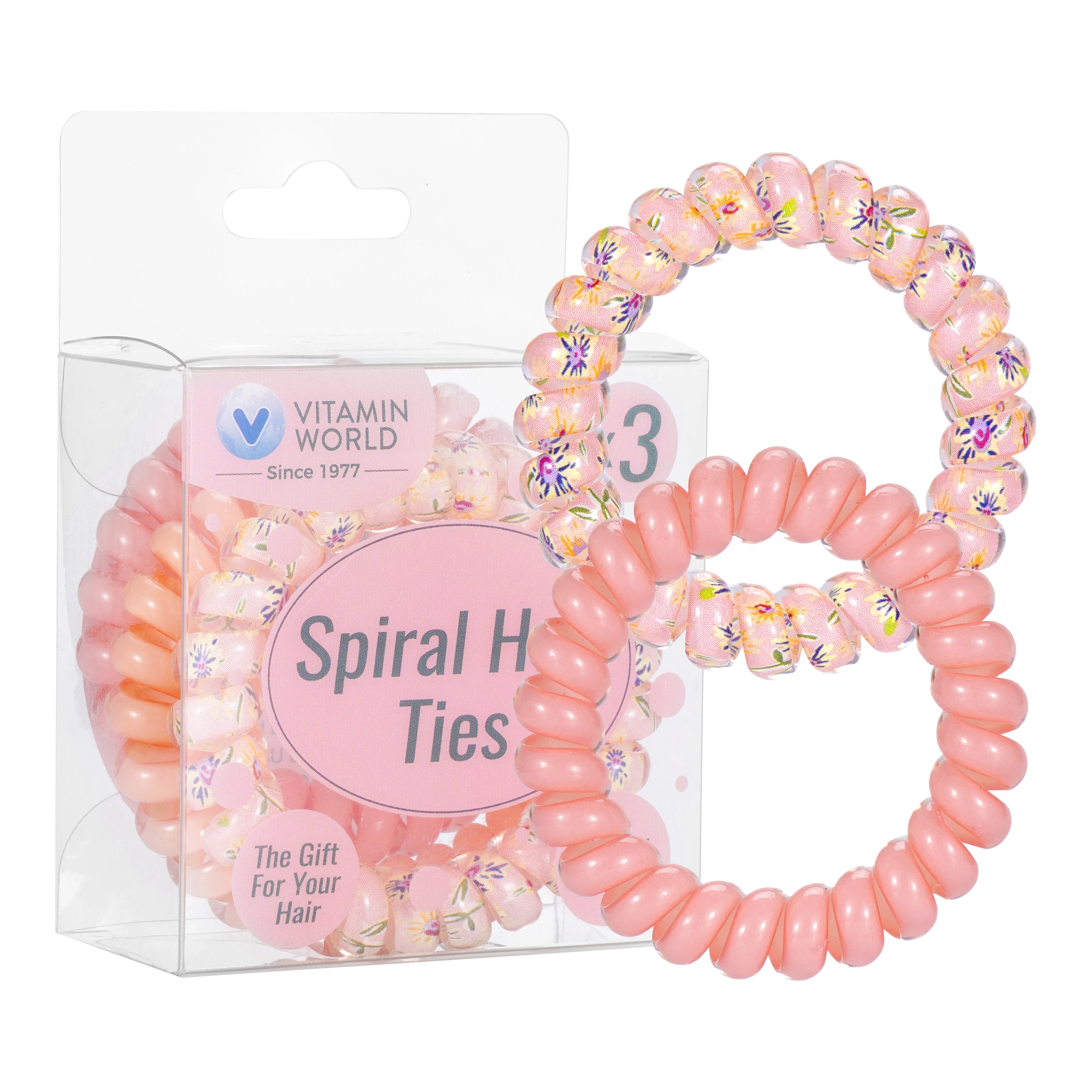 VW Spiral Hair Ties - Pink