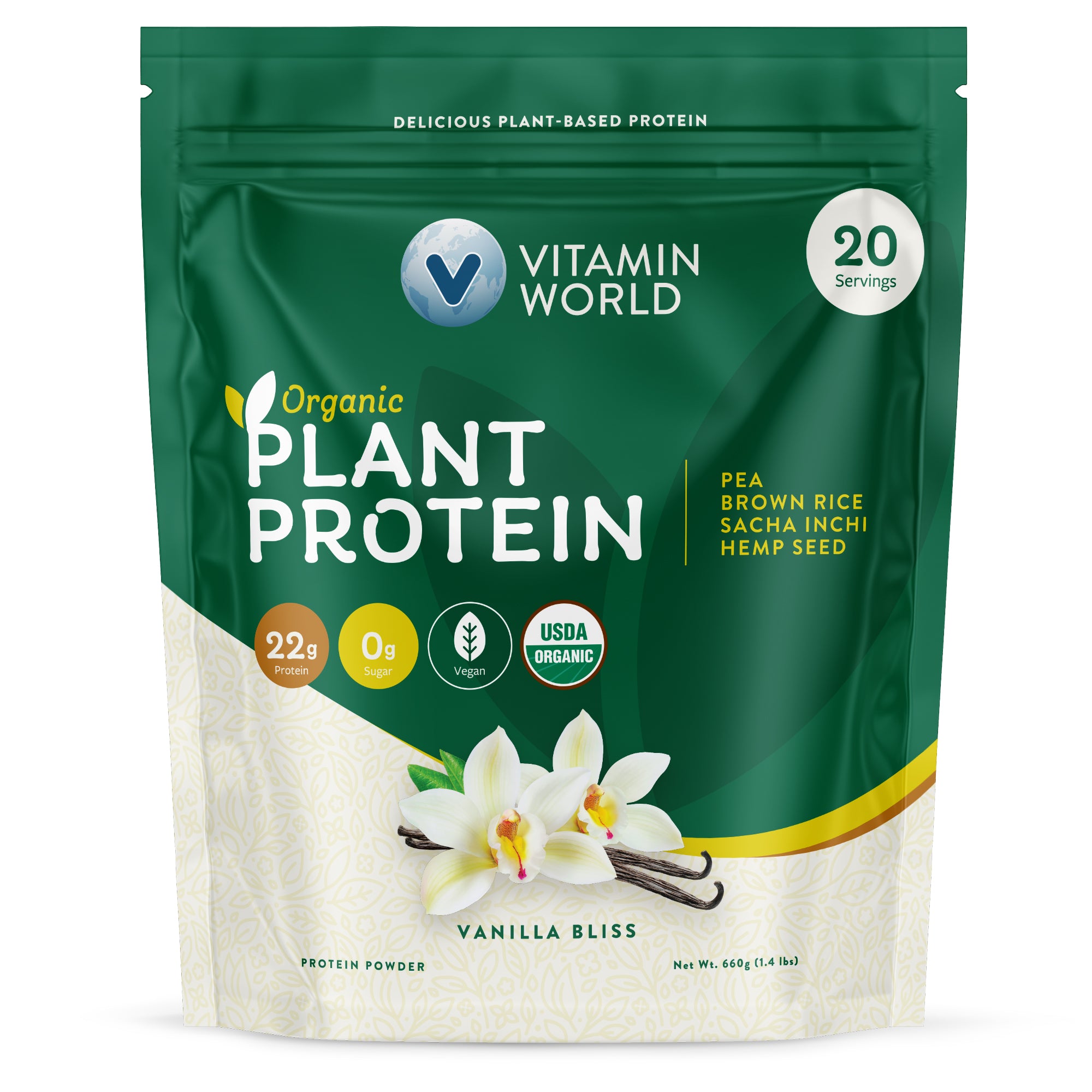 Organic Plant Protein Vanilla - 20 Servings