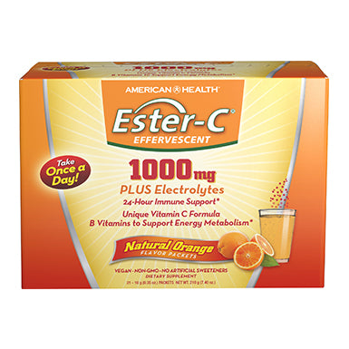 Ester-C® 1000 mg sobres de polvo efervescente naranja