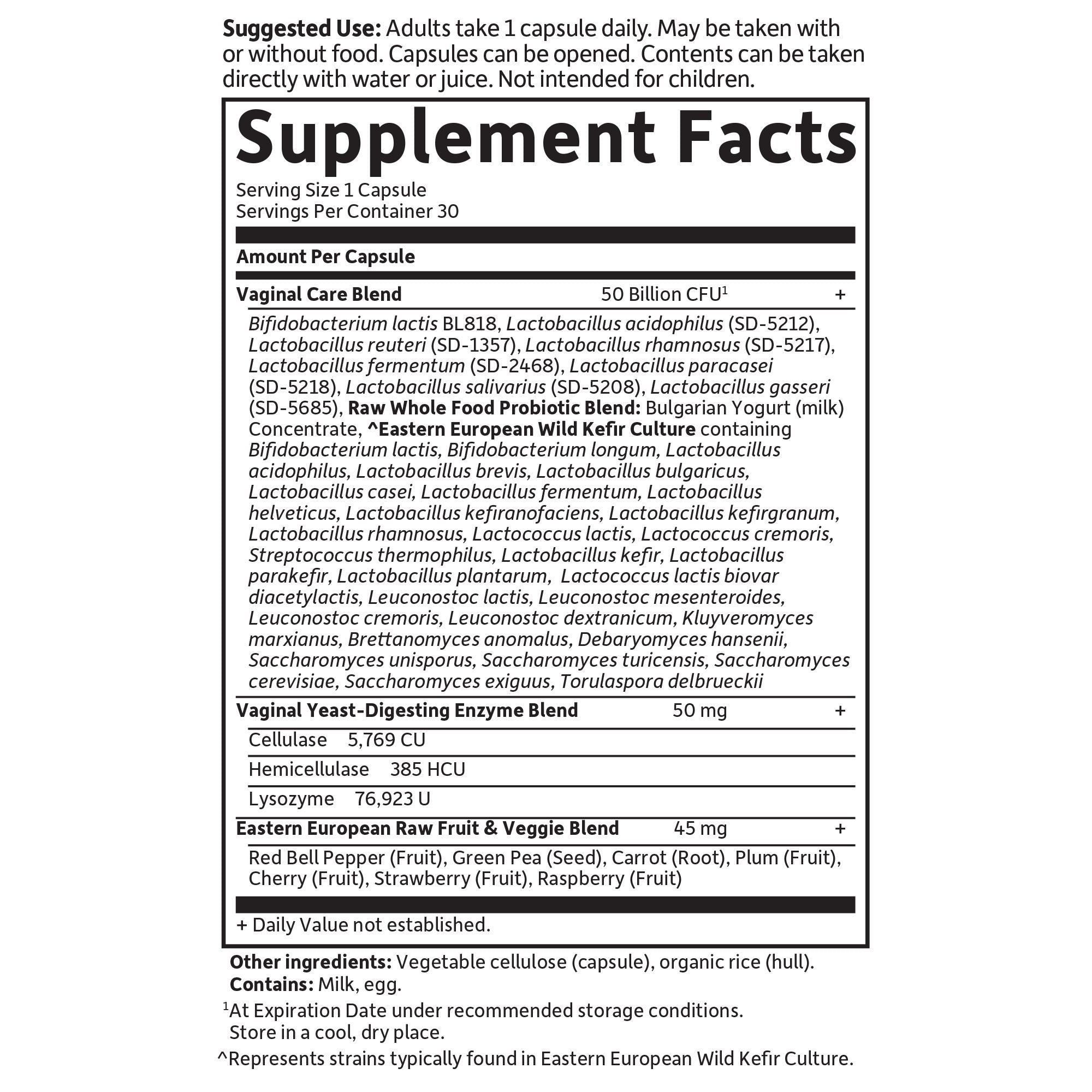 Raw Probiotics Vaginal Care Shelf Stable