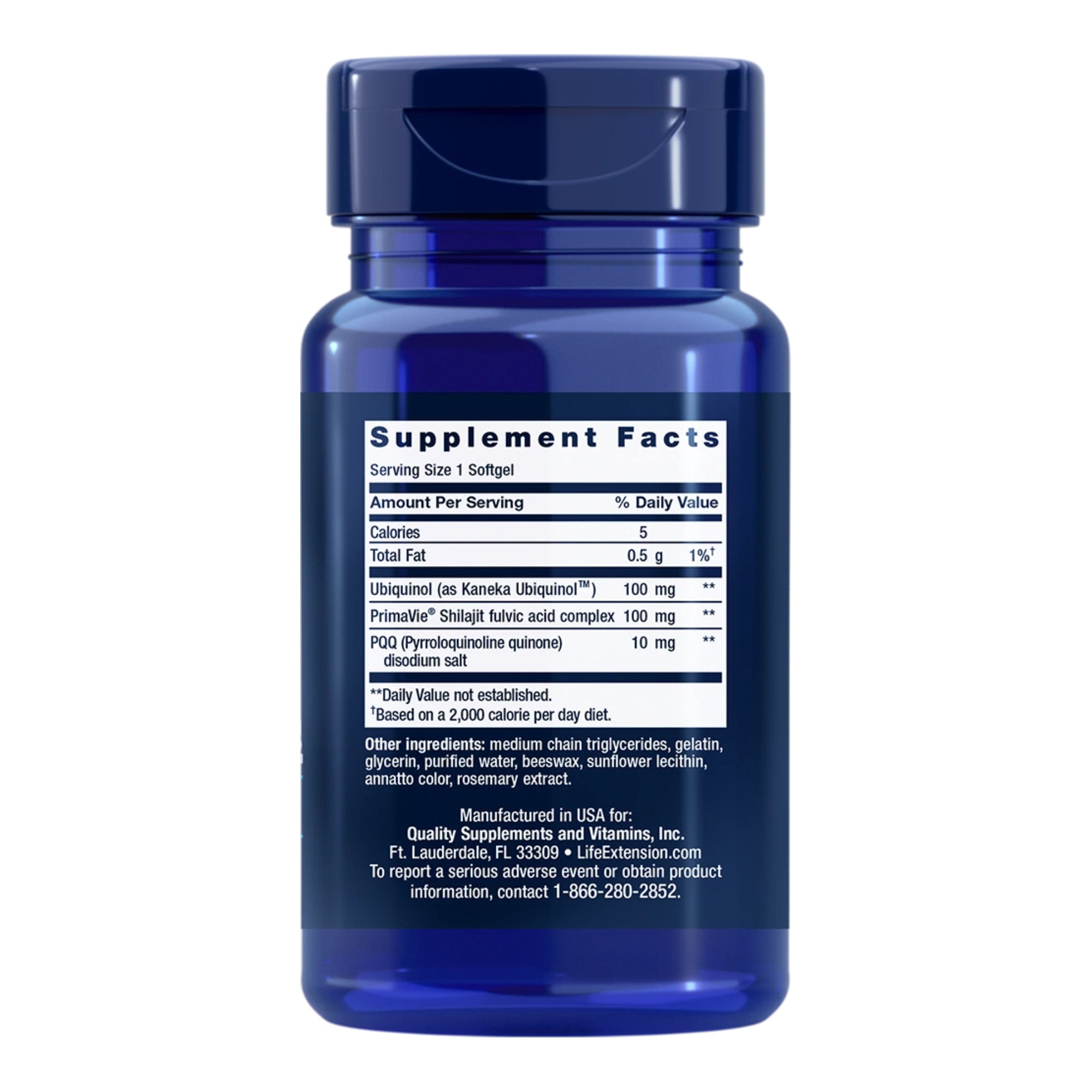 Super Ubiquinol CoQ10 con PQQ 100 mg 30 unidades