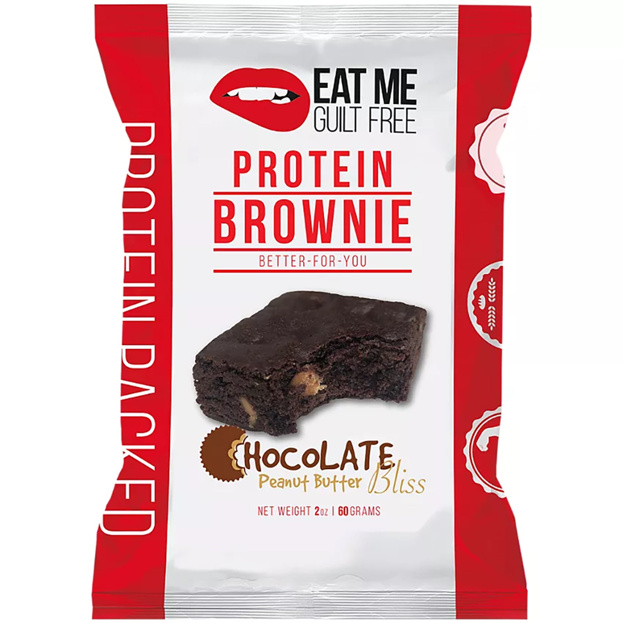Eat Me Guilt Free Chocolate Peanut Butter Bliss Brownie (Box of 12)
