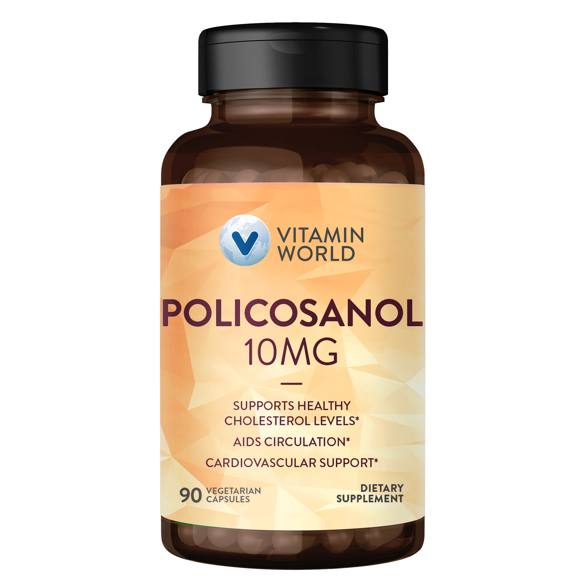 VW Policosanol 10mg 90ct - Supports Healthy Cholesterol Levels, Aids Circulation, Cardiovascular Support