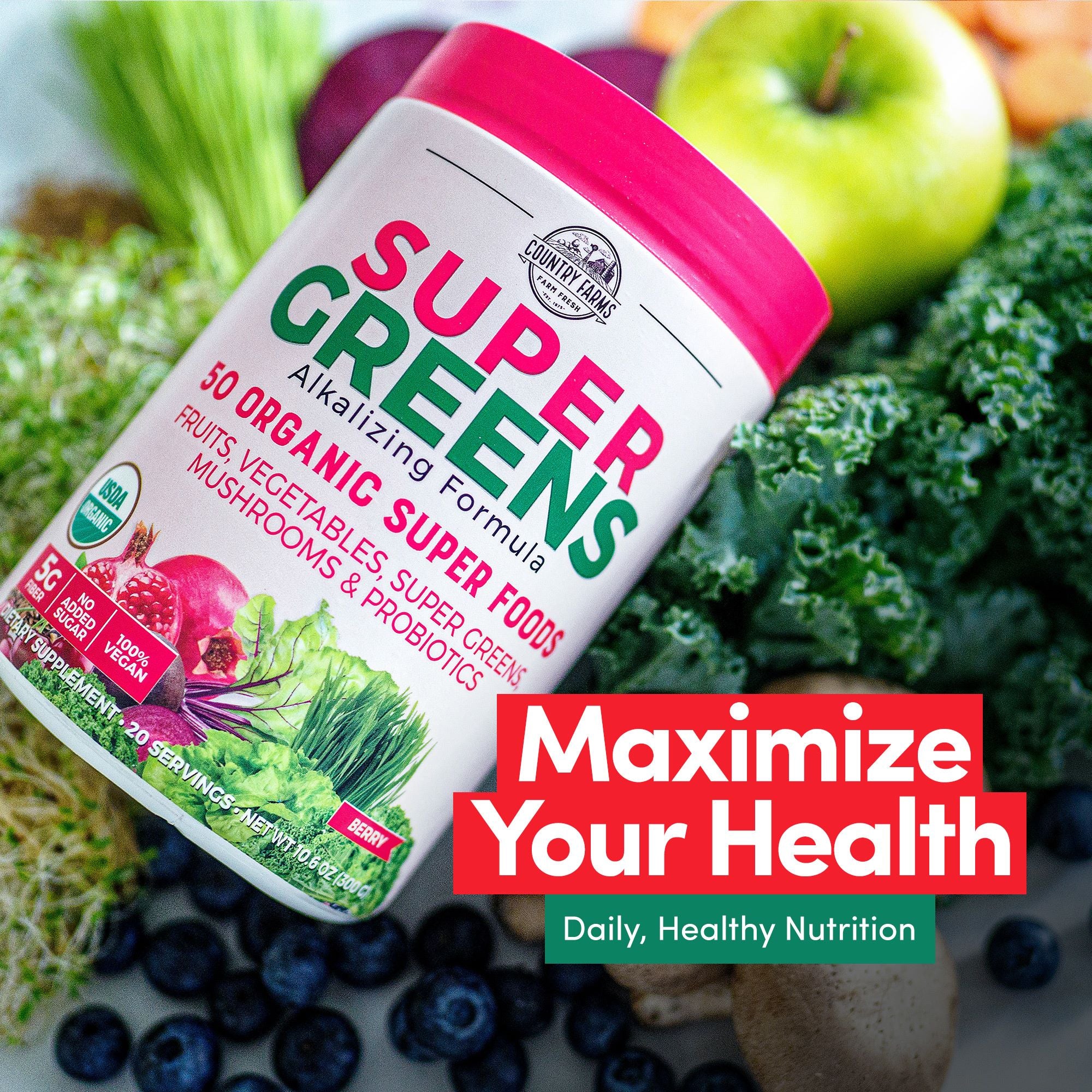 Country Farms Super Greens - Berry