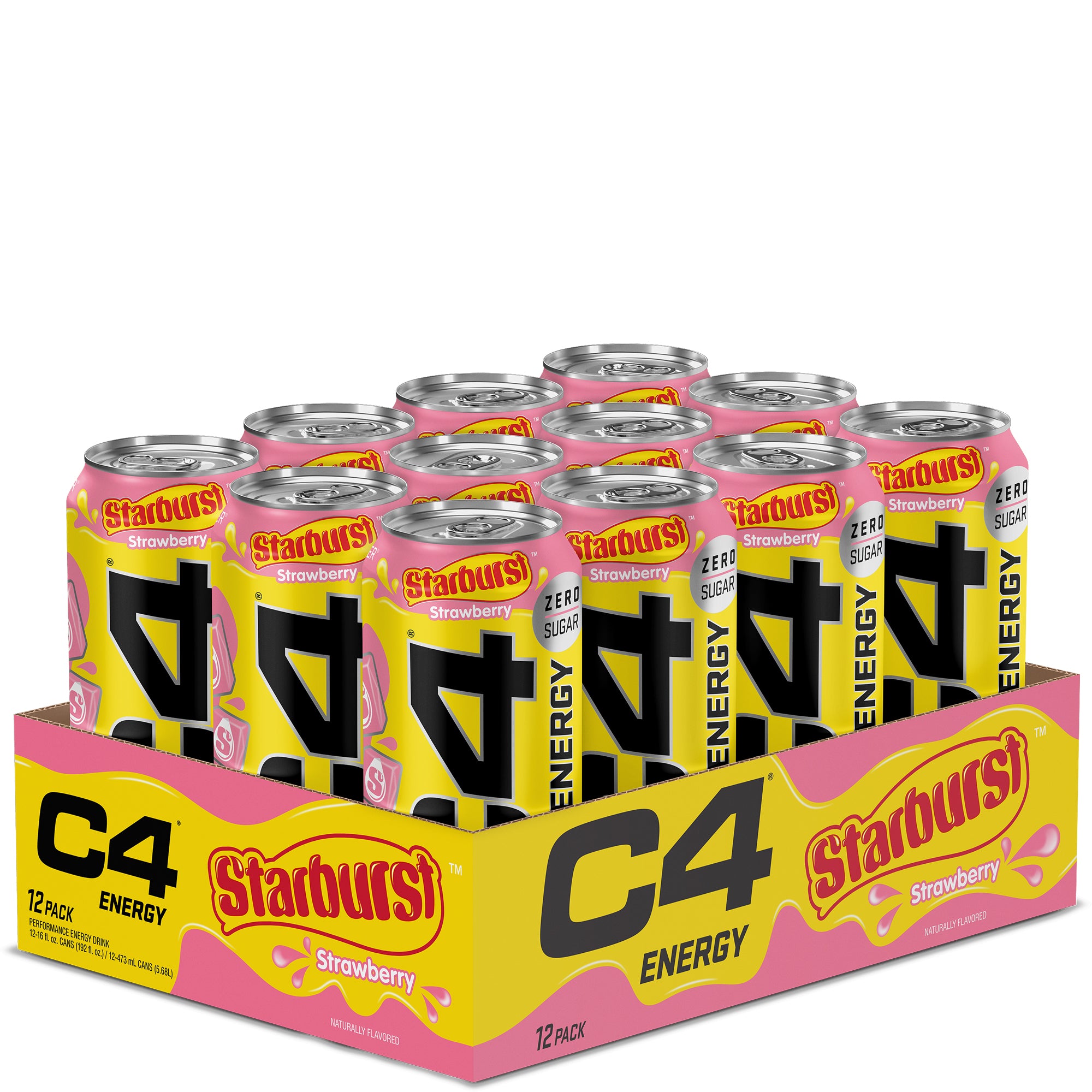 C4 Energy Strawberry Starburst 16 oz (caja de 12)