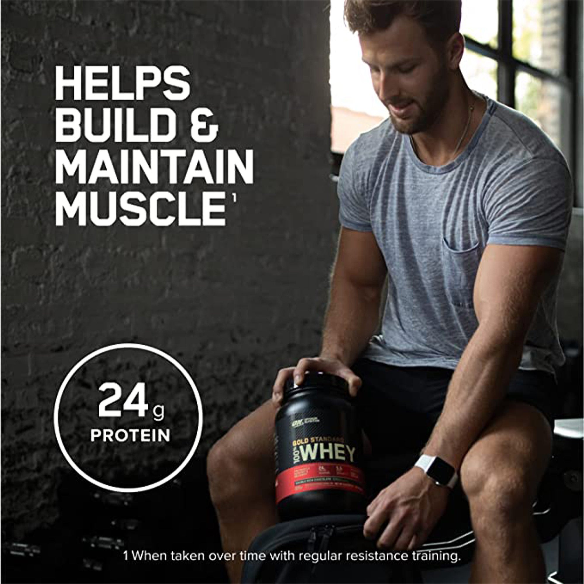 Gold Standard 100% Whey Protein - Helps Build and Maintain Muscle - 24g Protein