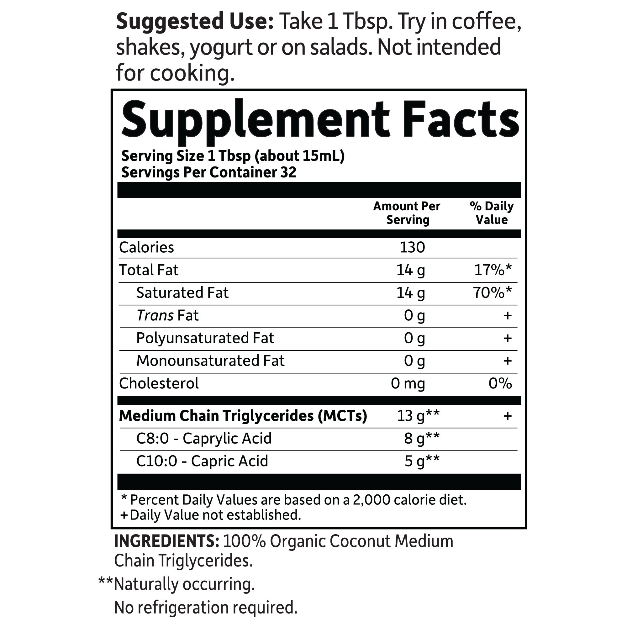 Aceite MCT de coco 100 % orgánico para la salud cerebral formulado por un médico