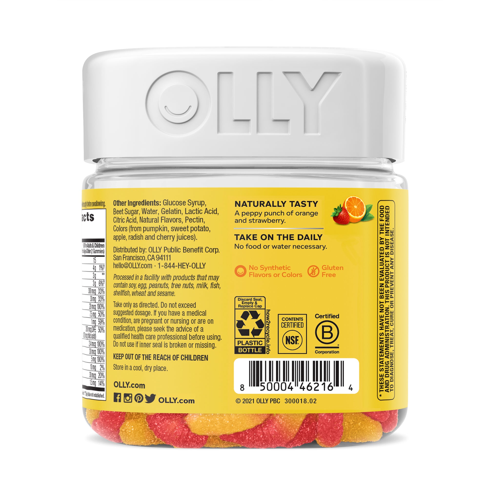 Gomitas multivitamínicas con forma de gusano para niños OLLY