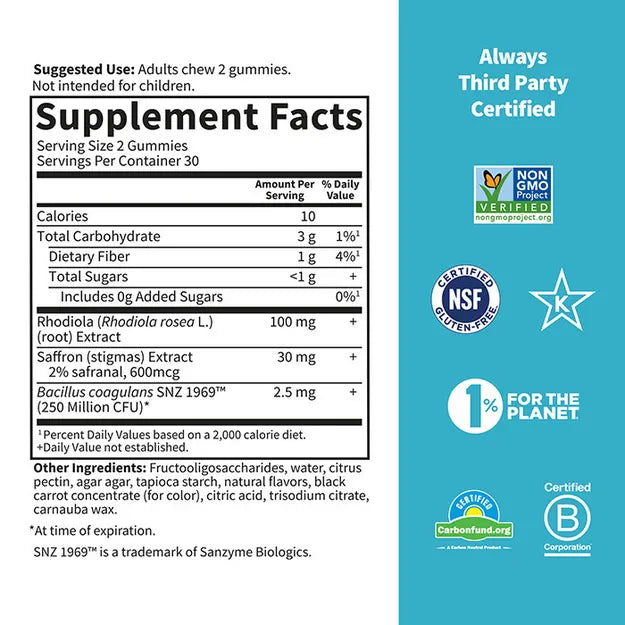 GOL Alivio del estrés a base de hierbas GMY 60 unidades