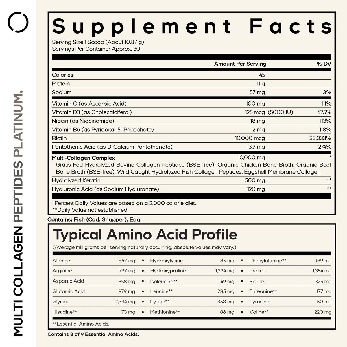 Platinum Multi Collagen Peptides Powder