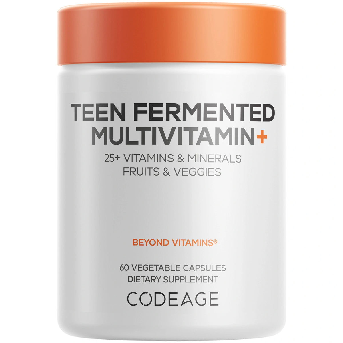 Codeage Teen’s Fermented Multivitamin, 60 Caps_front