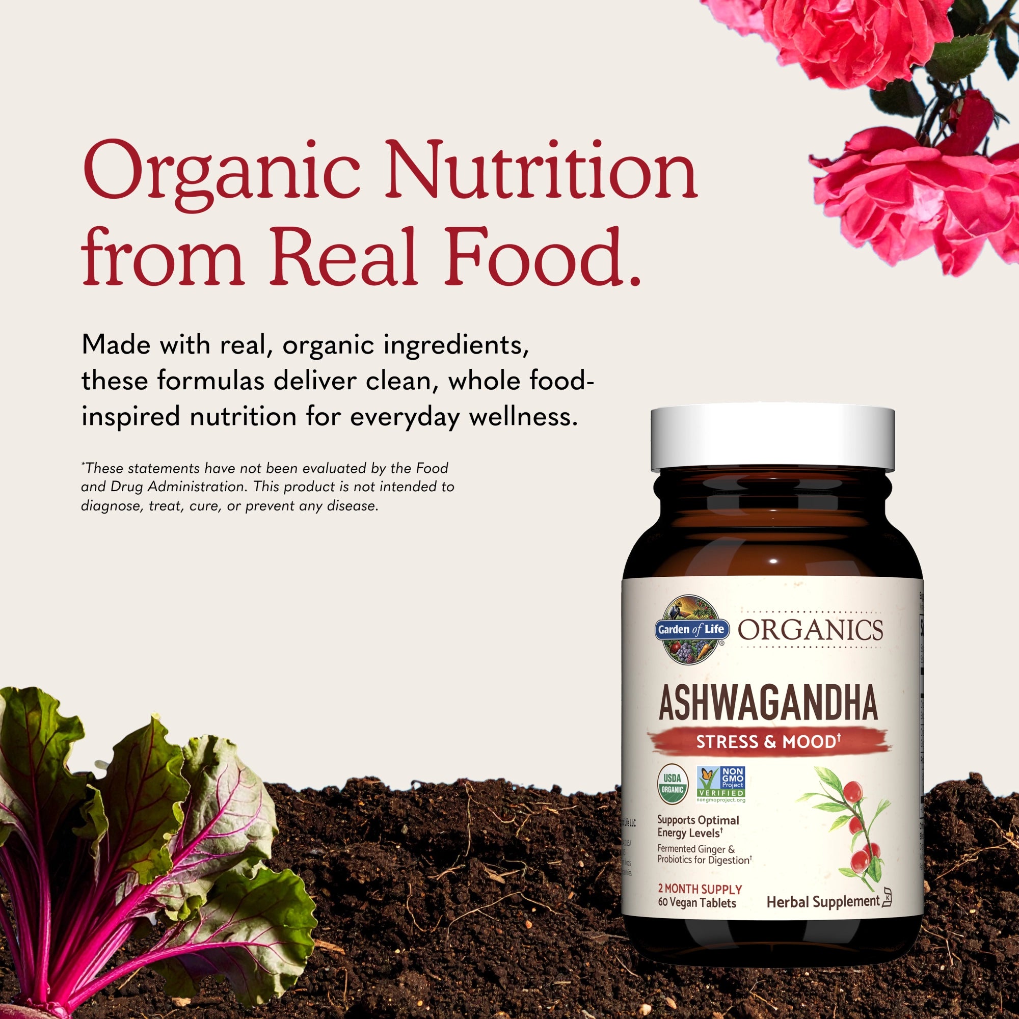 Garden of Life Organics Ashwaganda Stress & Mood (60 count)