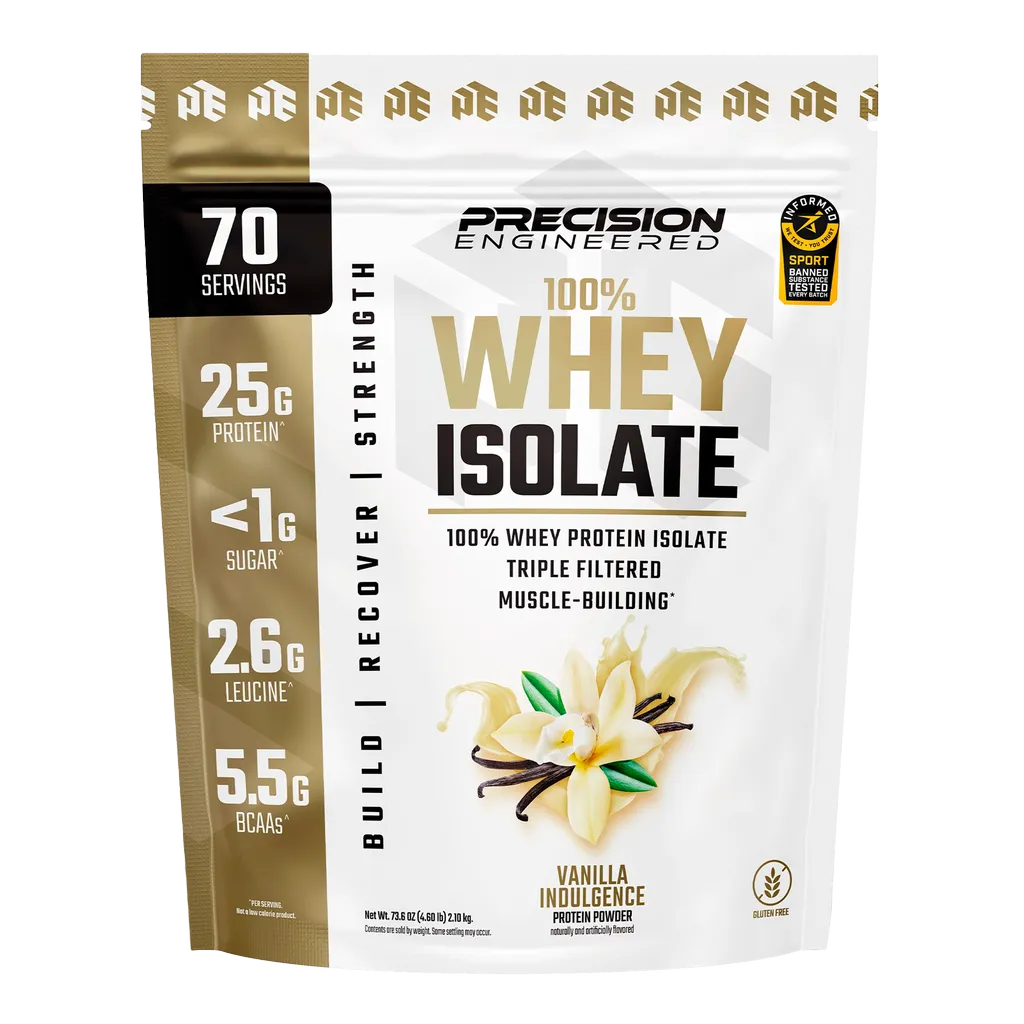 Whey Protein Isolate Vanilla - 70 Servings - 100% Whey Protein Isolate, Triple Filtered, Muscle-building