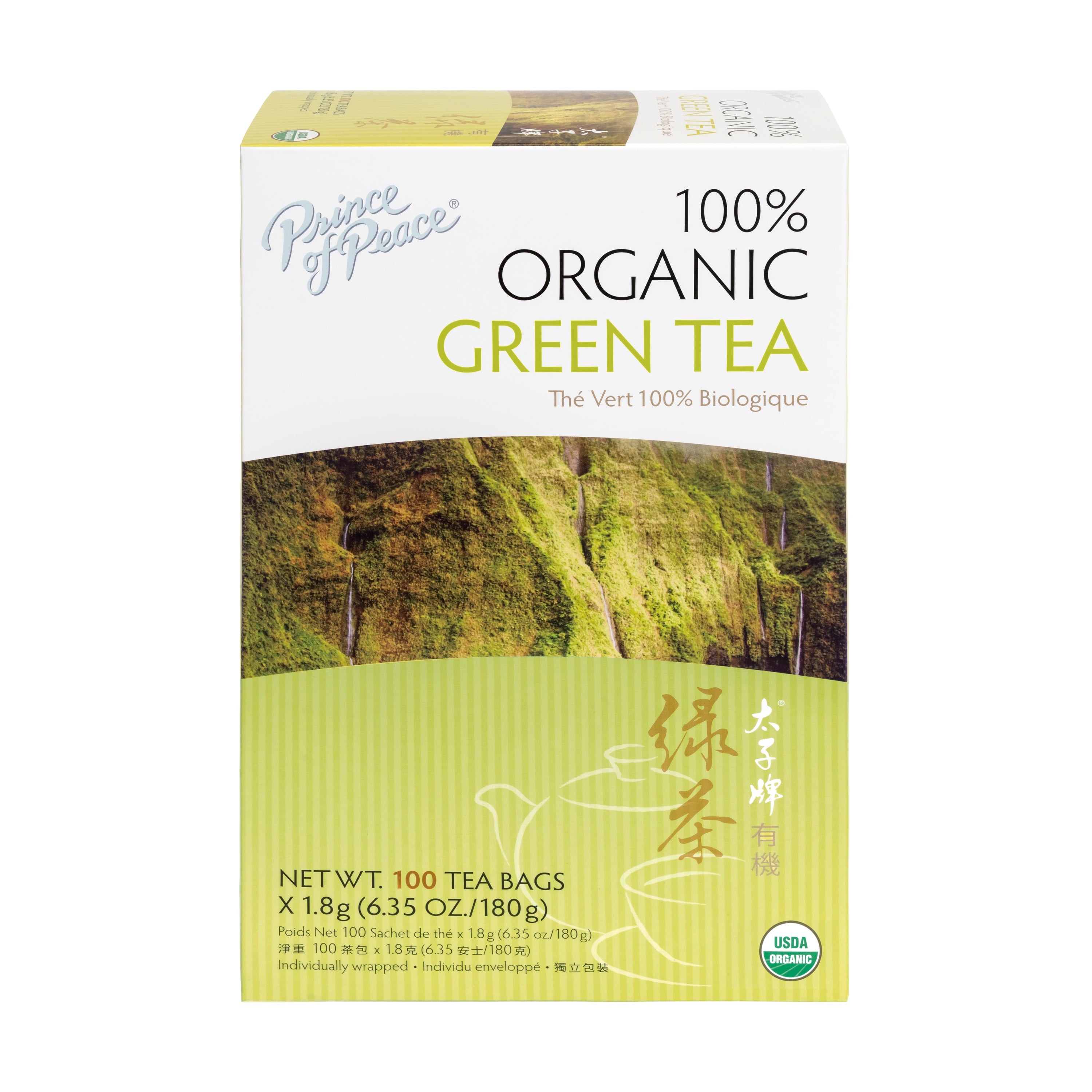 Prince of Peace-100% Organic Green Tea-100tea bags