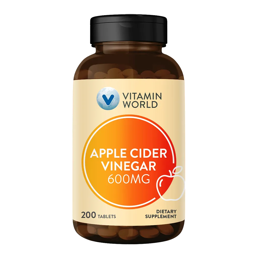 Apple Cider Vinegar 600MG - Support Digestive Health - 200 Tablets