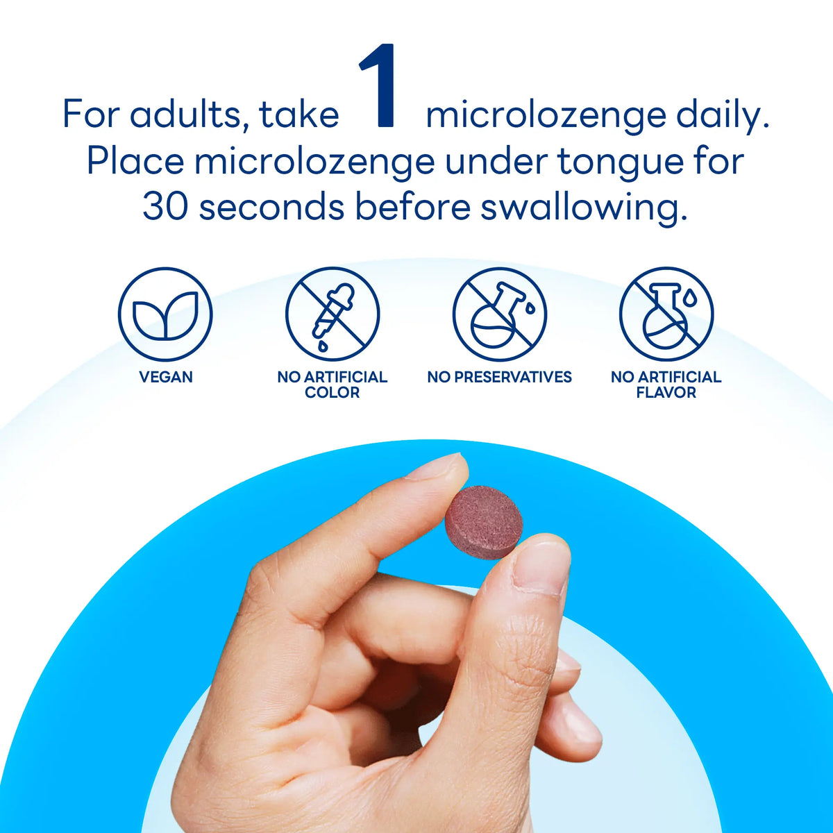 B-12 Sublingual 5,000 mcg, Energy & Nervous System Support, 60 Microlozenges