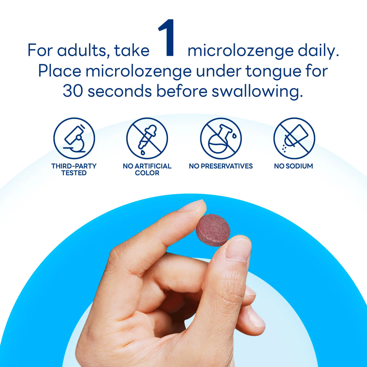B-12 Sublingual 5,000 mcg, Energy & Nervous System Support, 60 Microlozenges