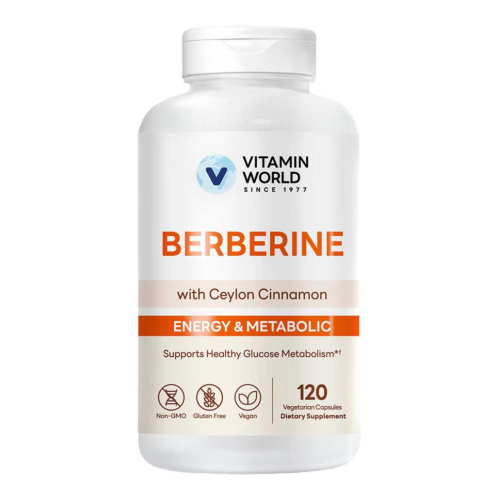 Berberine with Ceylon Cinnamon, Energy and Metabolic, 120 Capsules