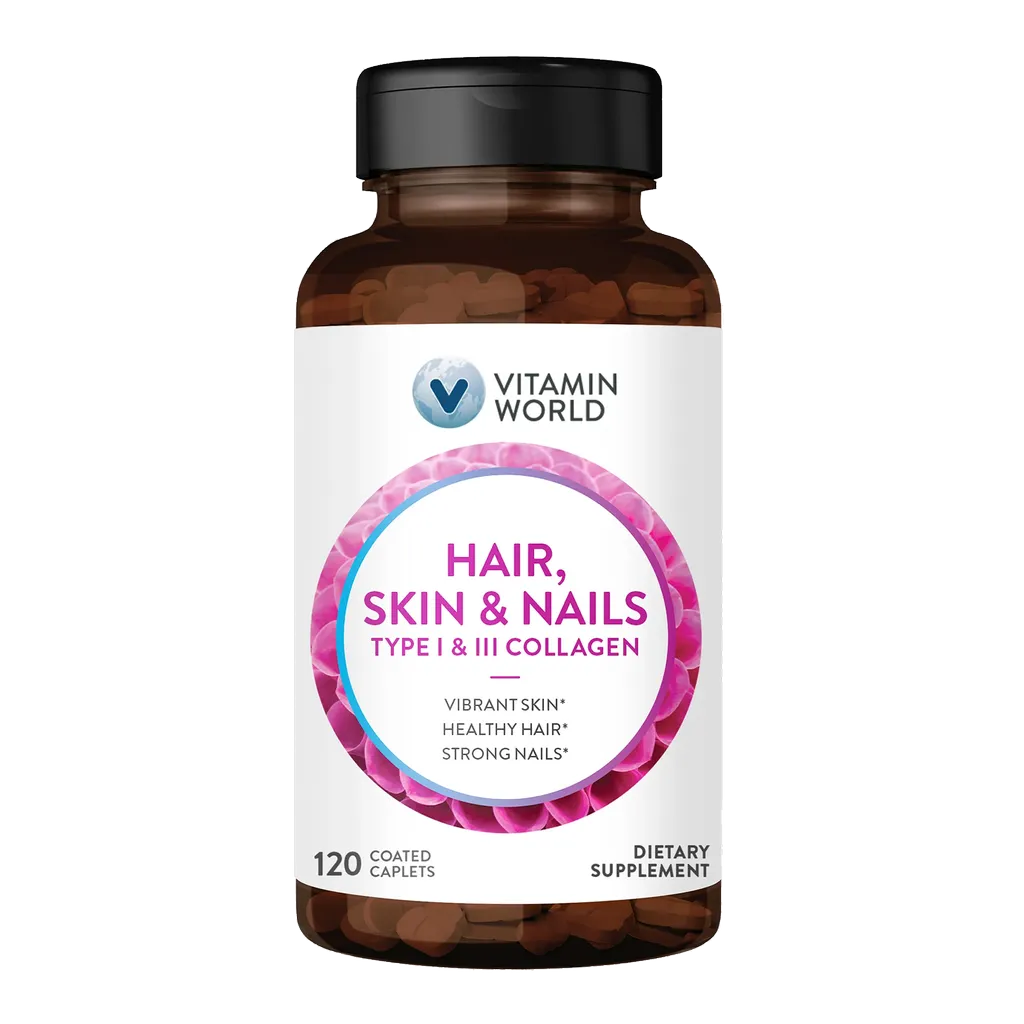 Hair, Skin and Nails Formula - 120 Caplets - Vibrant Skin, Healthy Hair, Strong Nails