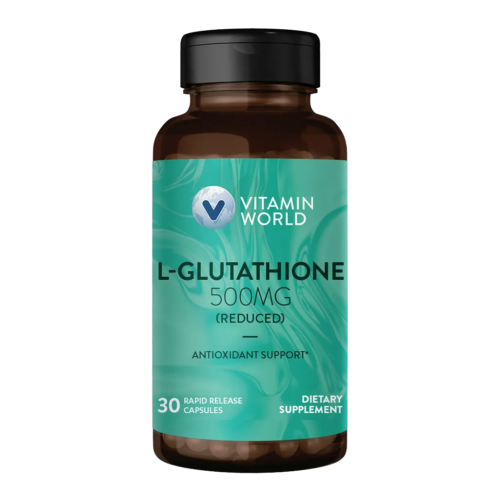 Maximum Strength L-Glutathione Amino Acid 500MG - 30 Capsules - Antioxidant Support