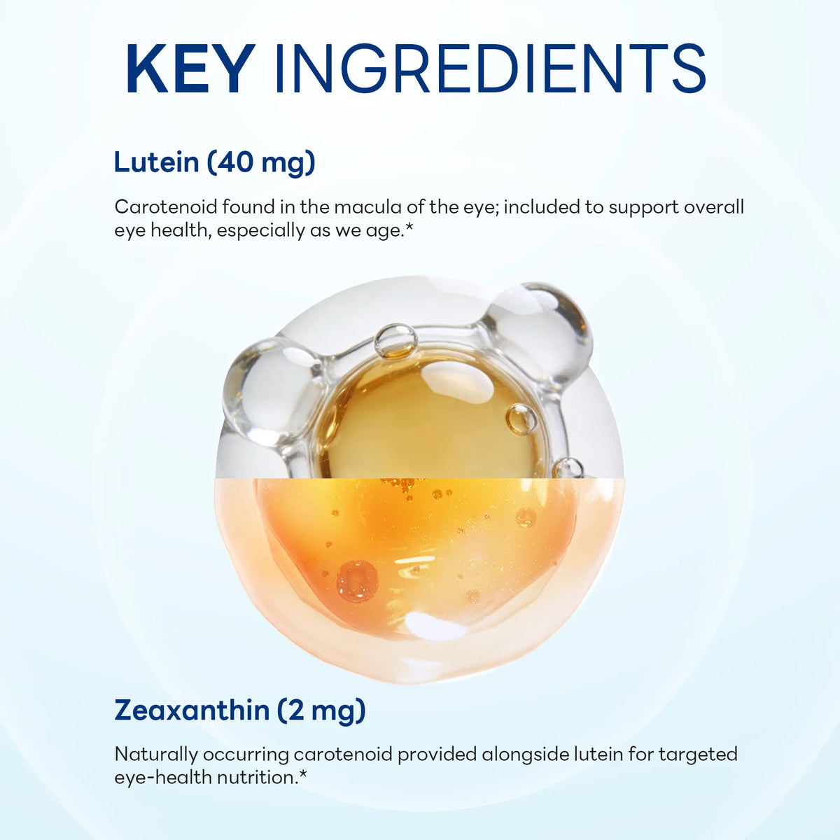 Lutein 40 mg, Eye Health & Antioxidant Support, 60 Rapid Release Softgels