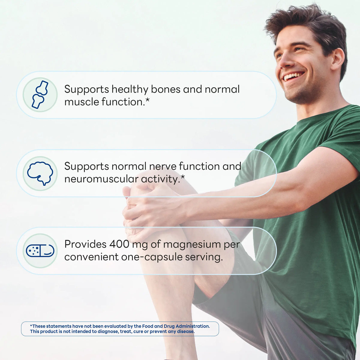 Triple Magnesium Complex 400 mg, Bone, Heart & Metabolic Support, 60 Capsules
