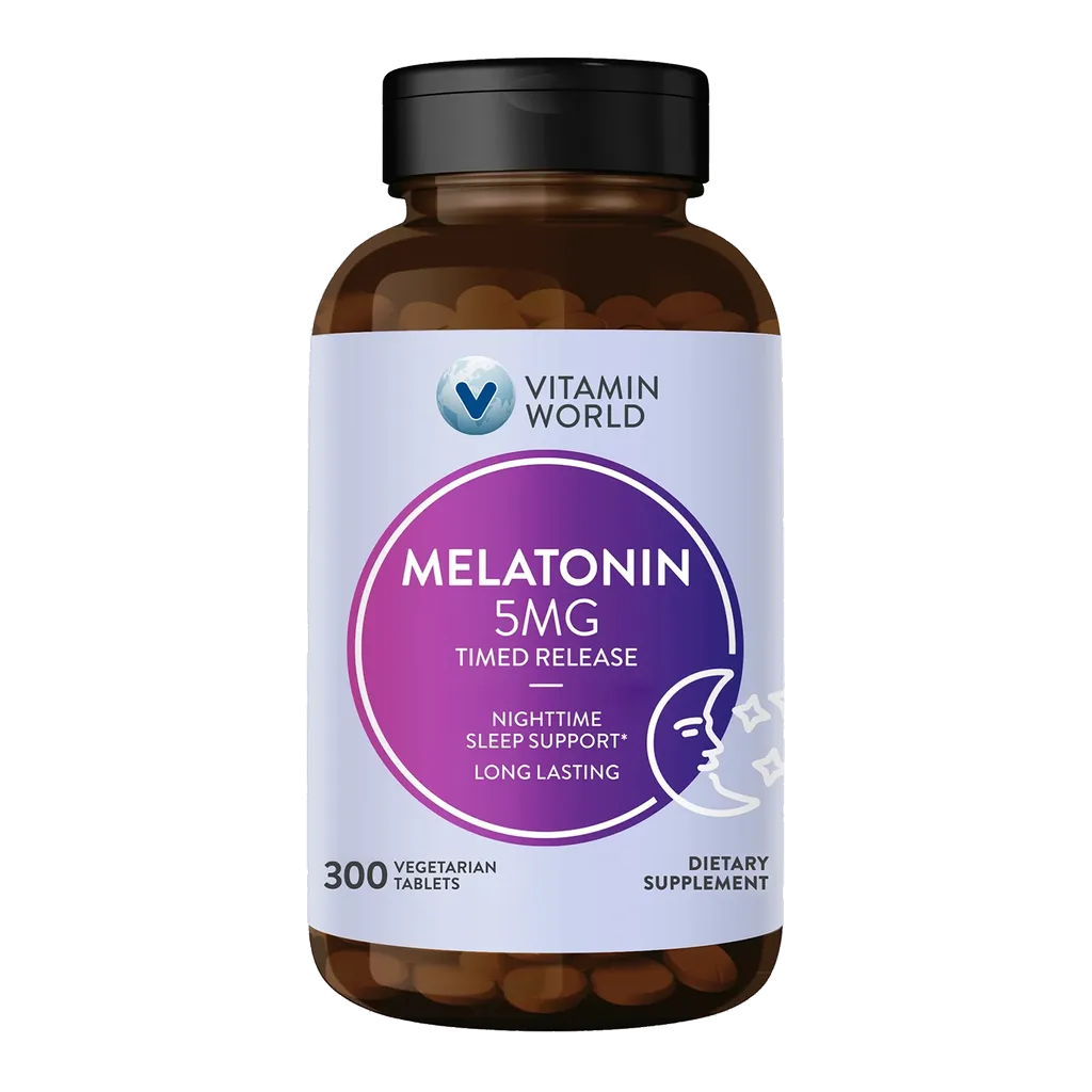 Melatonin 5mg TR tablets - 300ct - Nighttime Sleep Support, Long Lasting