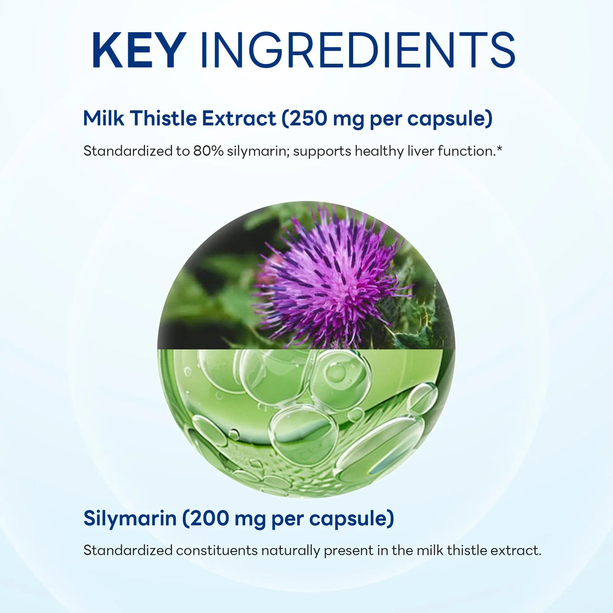 Milk Thistle 250 mg, Liver Support, 200 Capsules