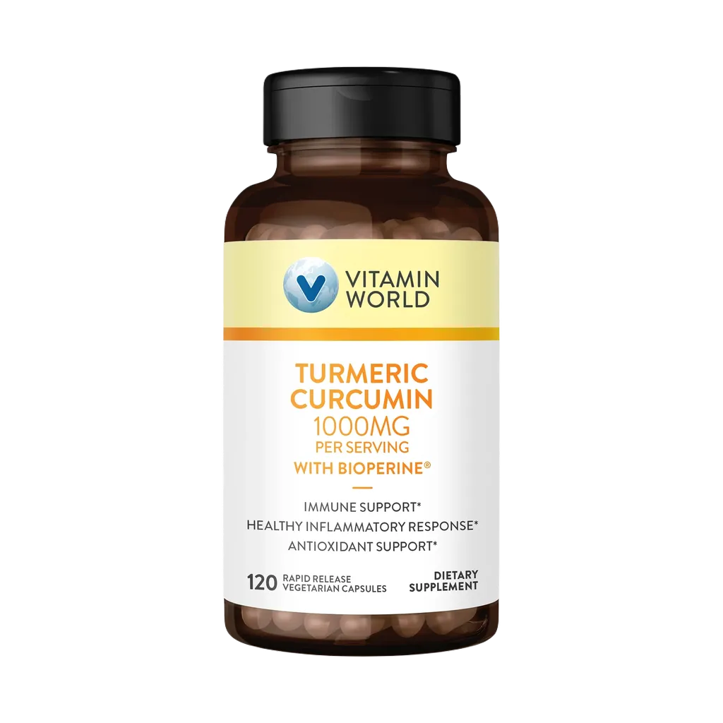 Turmeric Curcumin with Bioperine 1000MG 120 Rapid Release Capsules - Immune Support, Anti-inflammatory and Antioxidant