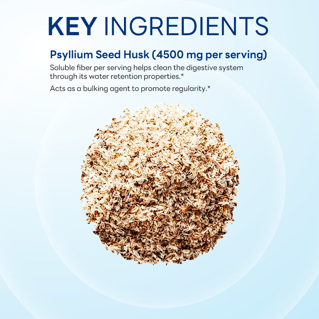 Psyllium Seed Husk 4,500 mg per serving, Digestive Regularity Support, 120 Capsules