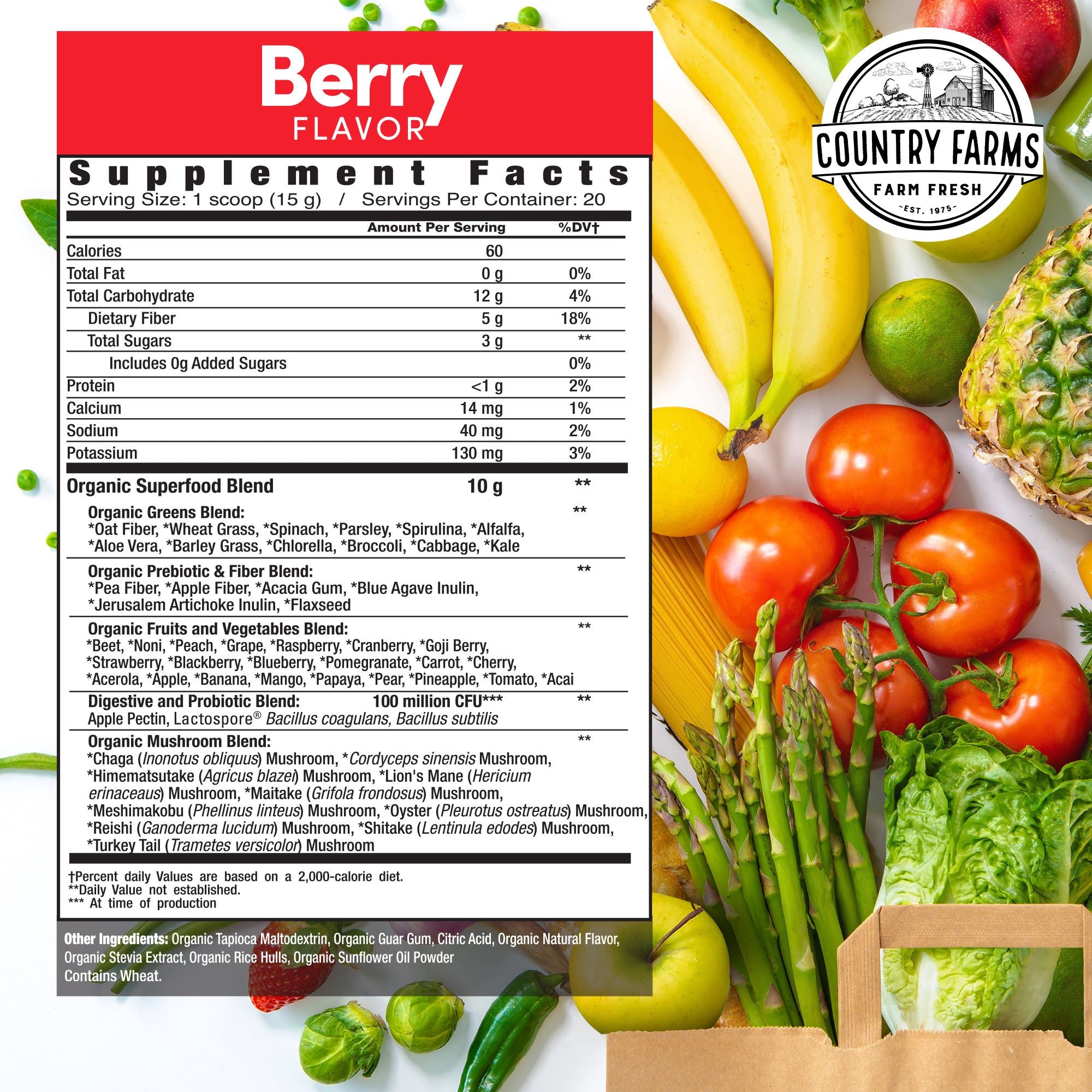Country Farms Super Greens - Berry
