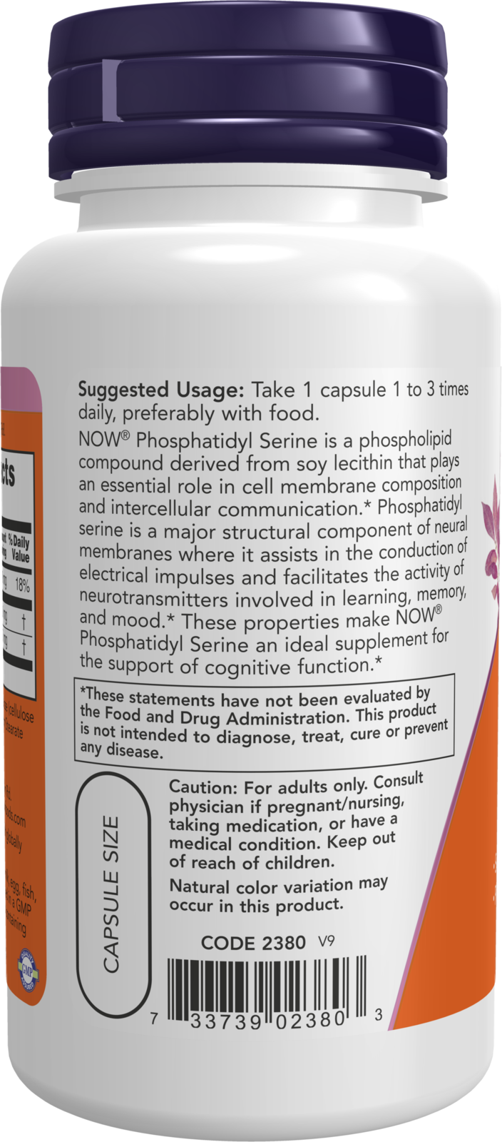 Now Phosphatidyl Serine 100Mg 60 Vcaps
