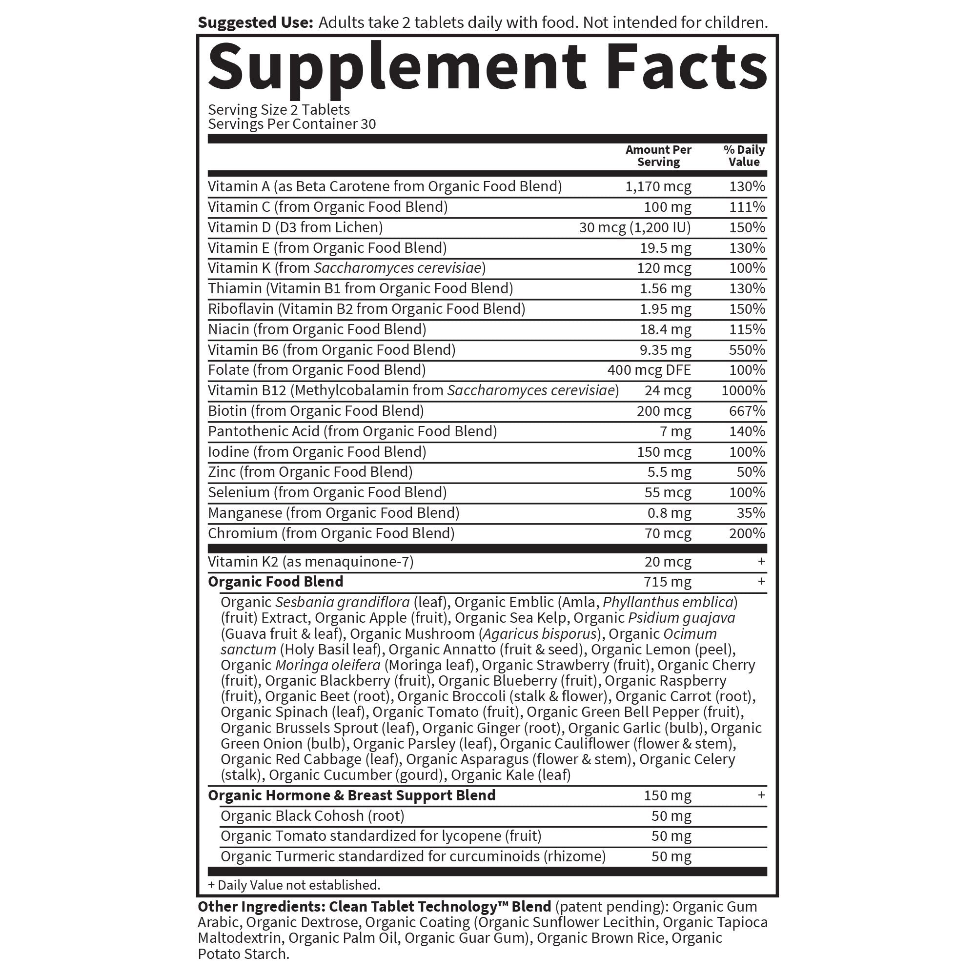 Multivitamínico orgánico para mujeres mayores de 40 años de MyKind