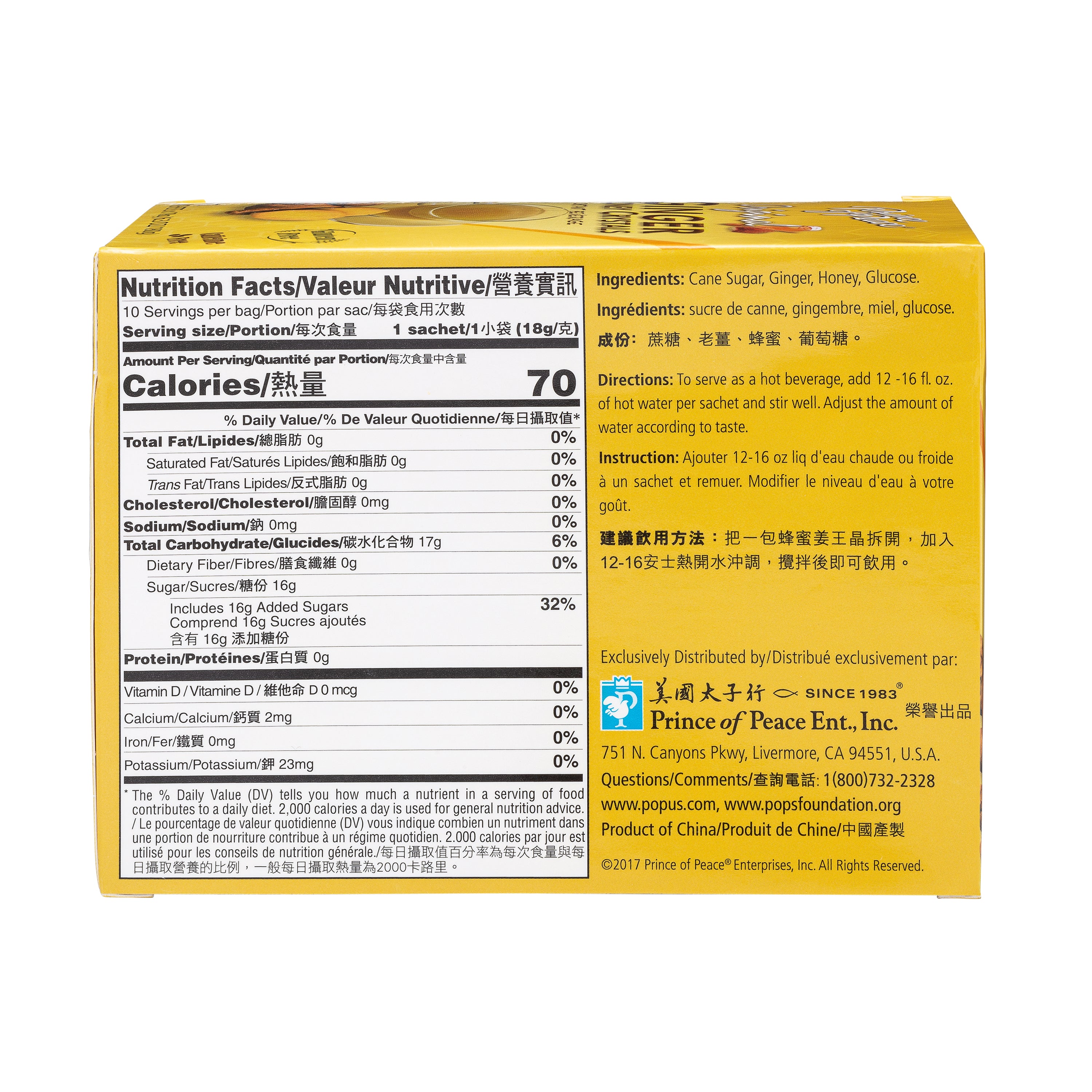 Ginger Honey Crystals Instant Tea