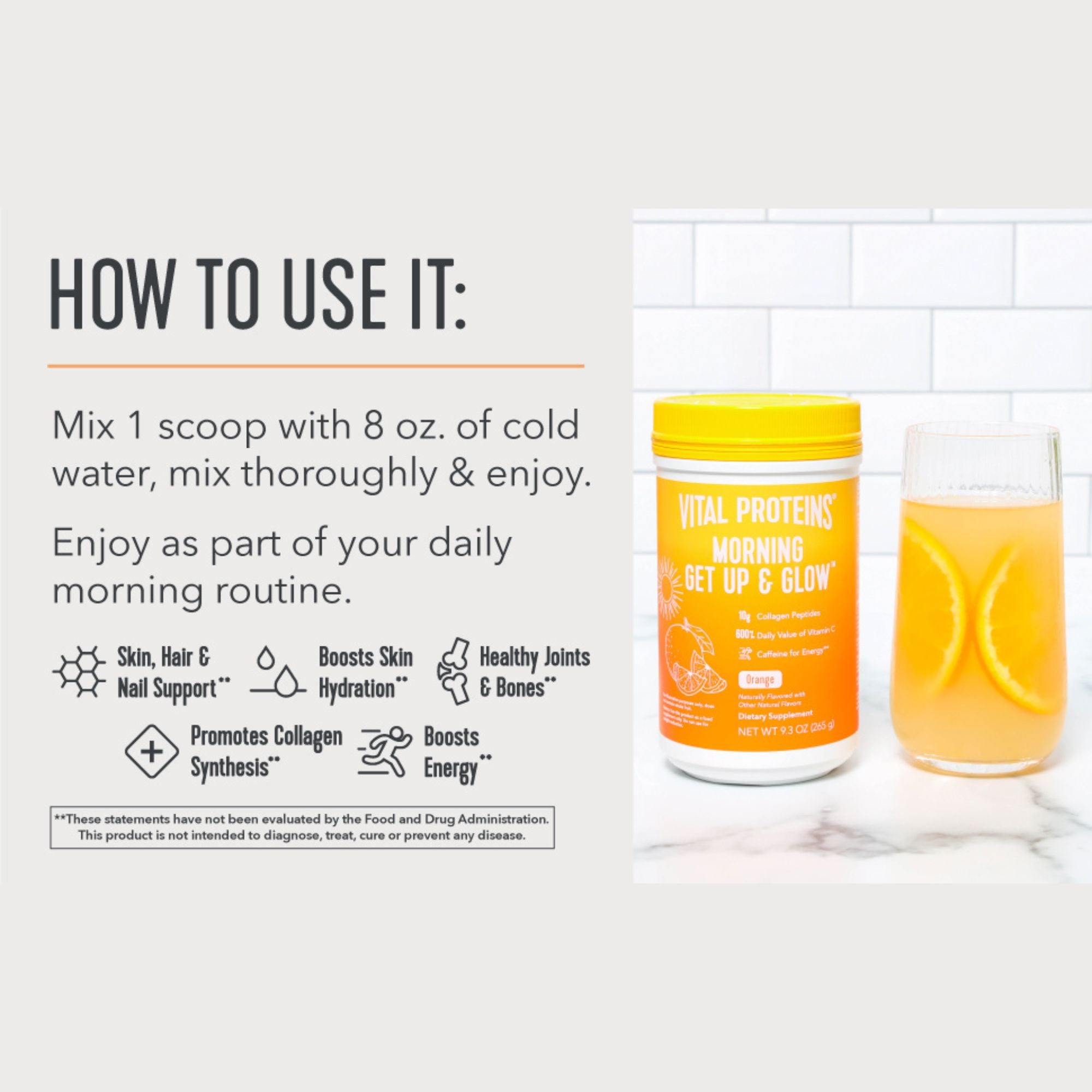 Vital Proteins Morning Get Up and Glow Colágeno + Energía