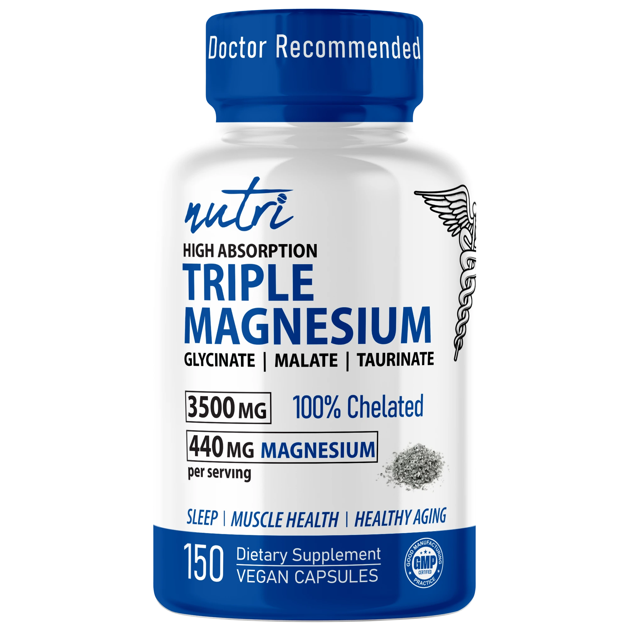 Triple Magnesium 440mg - 150 Vegan Capsules