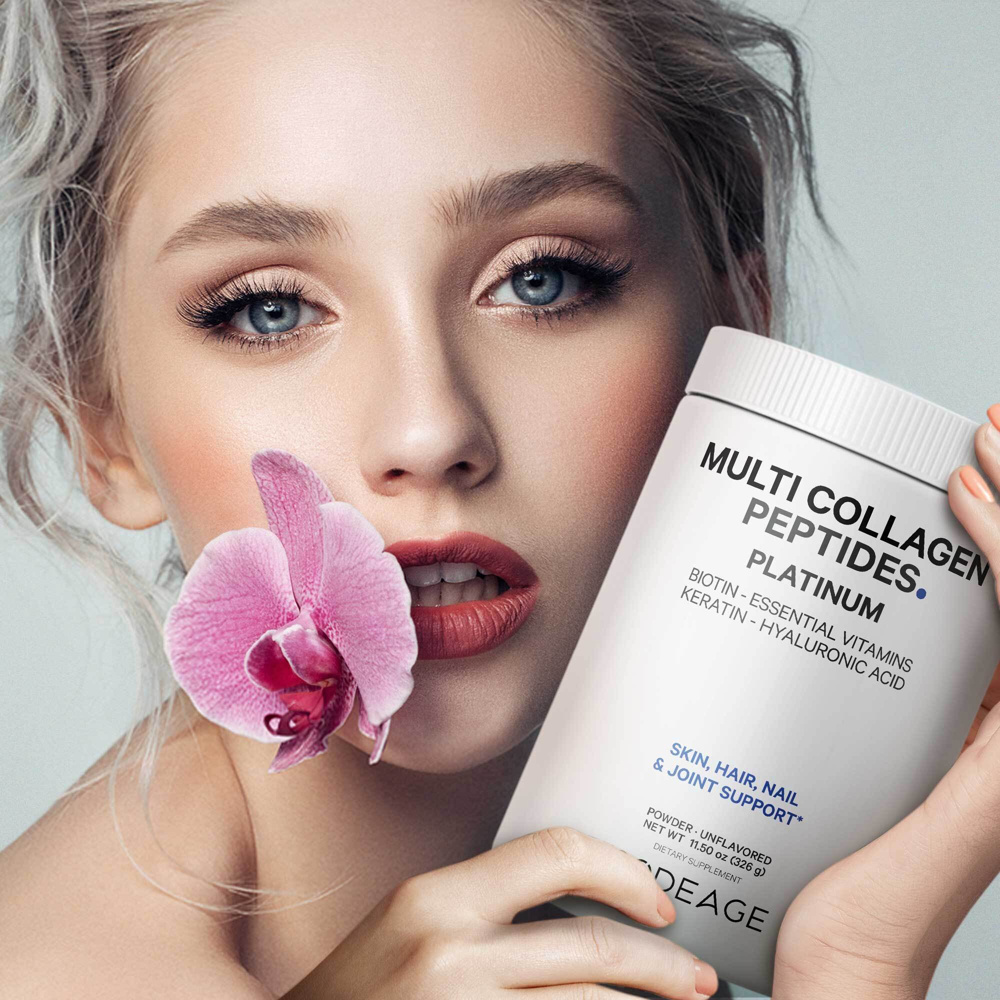 Polvo de péptidos multicolágeno de platino