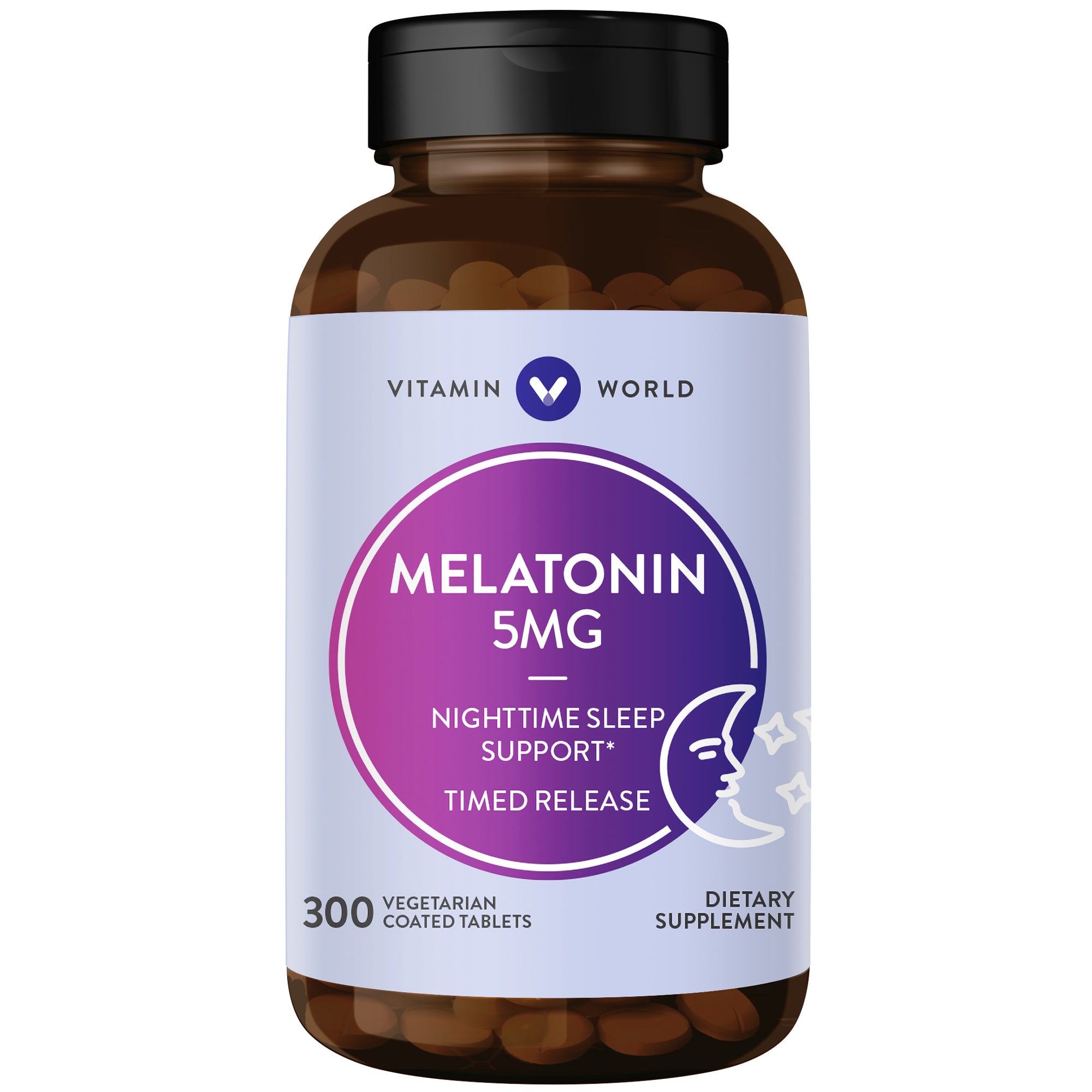 Extra Strength Melatonin Timed Release - 300 Tablets - Nighttime Sleep Support