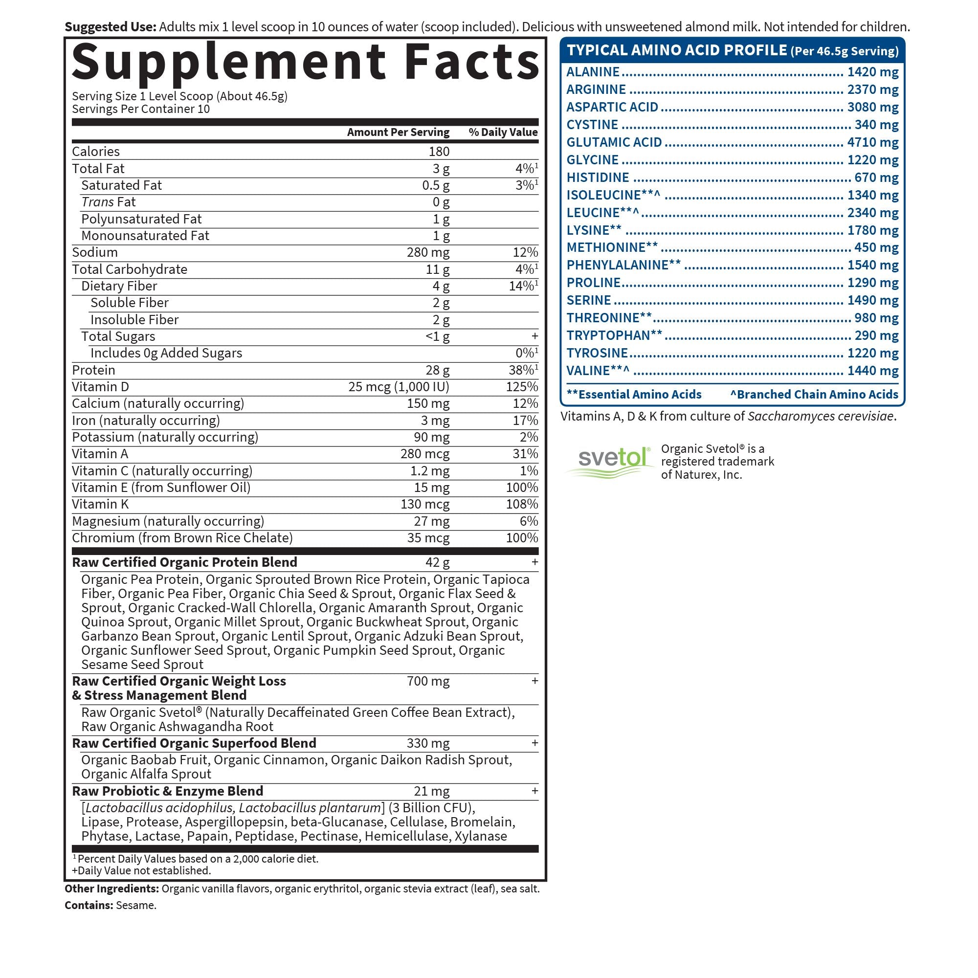 Vainilla orgánica cruda y en forma