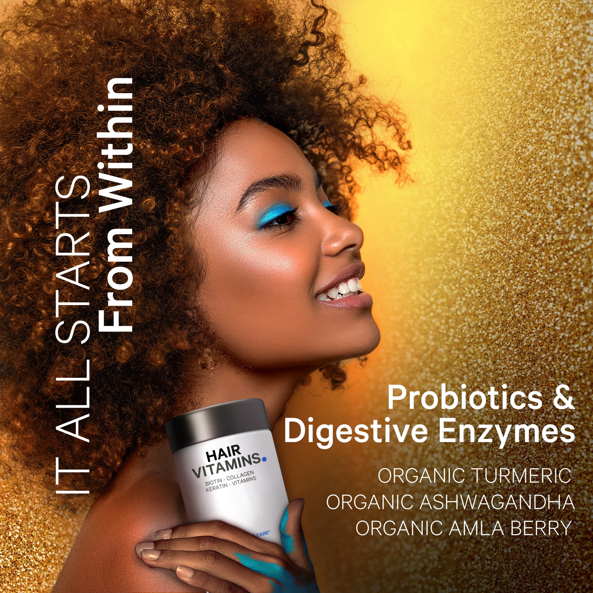 Codeage Hair Vitamins 10000 mcg Biotin, Keratin, Collagen, 120 Caps - Probiotics & Digestive Enzymes