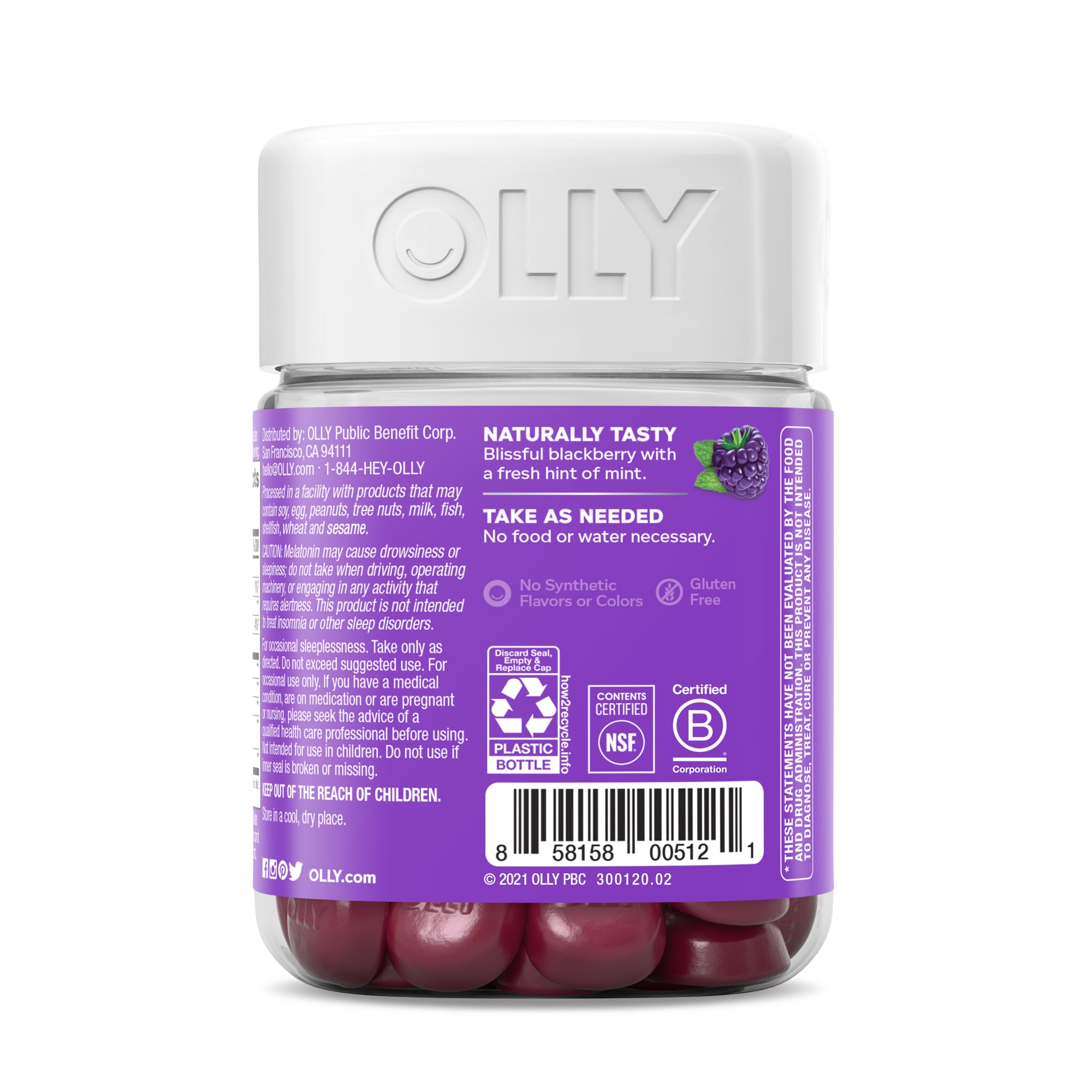 OLLY Sleep Blackberry Zen Gummies