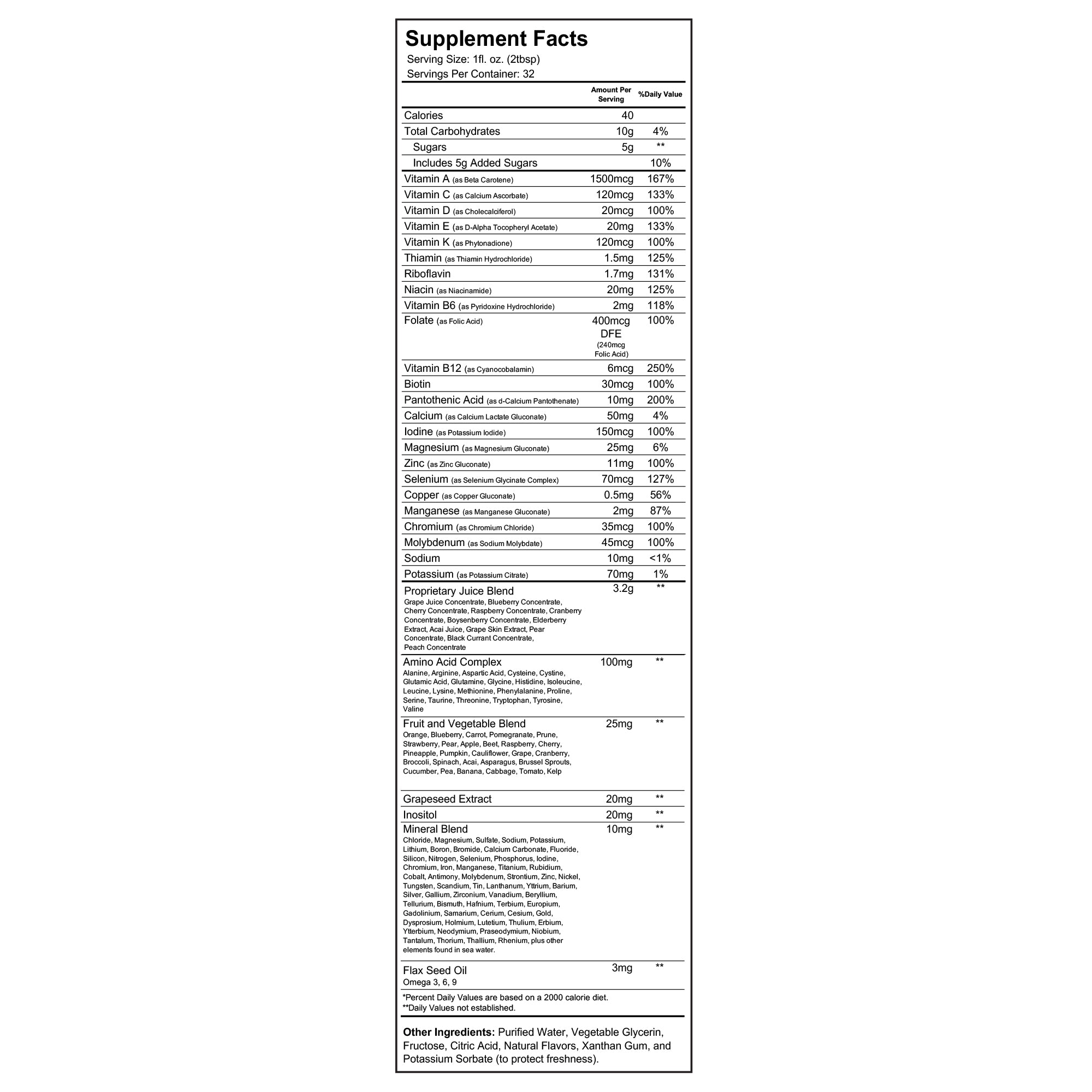 Vitaminas líquidas Balanced Essentials™ Plus