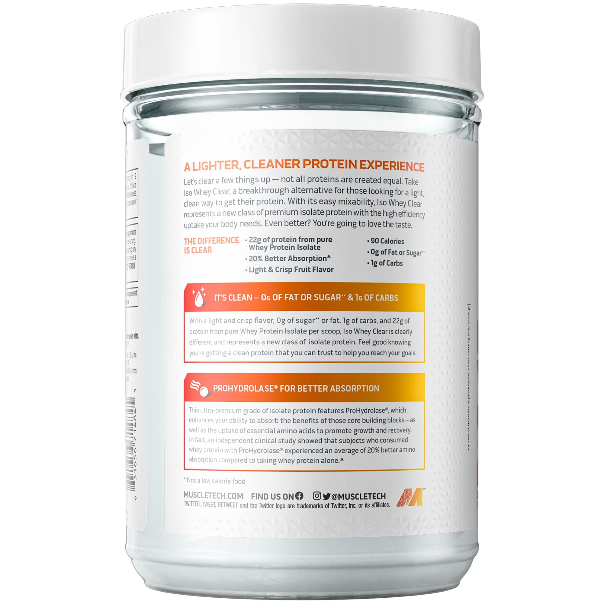 Iso Whey Clear Ultra-Pure Protein Isolate Orange Dreamsicle