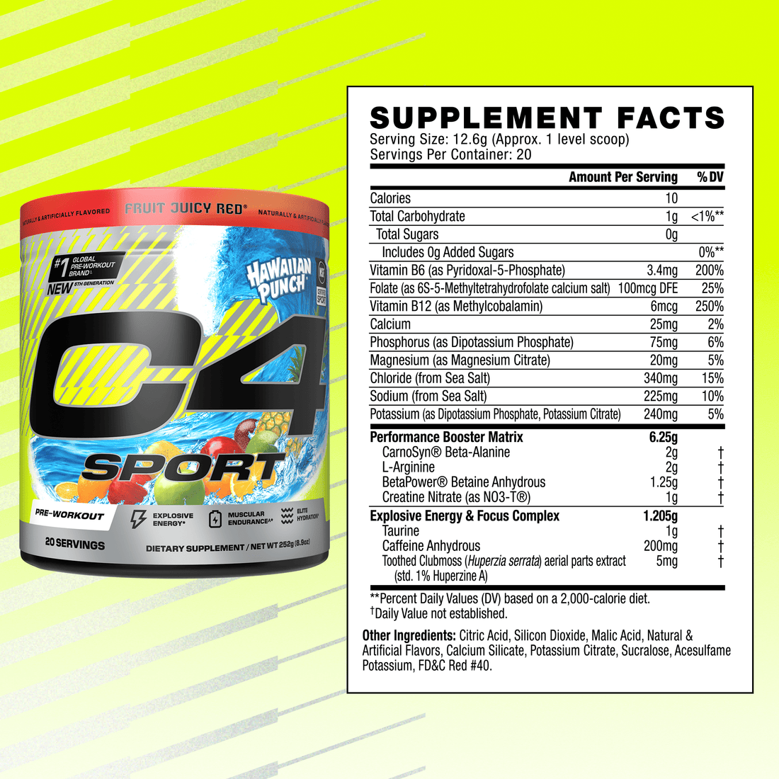 C4 Sport 20 serv Hawaiian Punch® Fruit Juicy Red