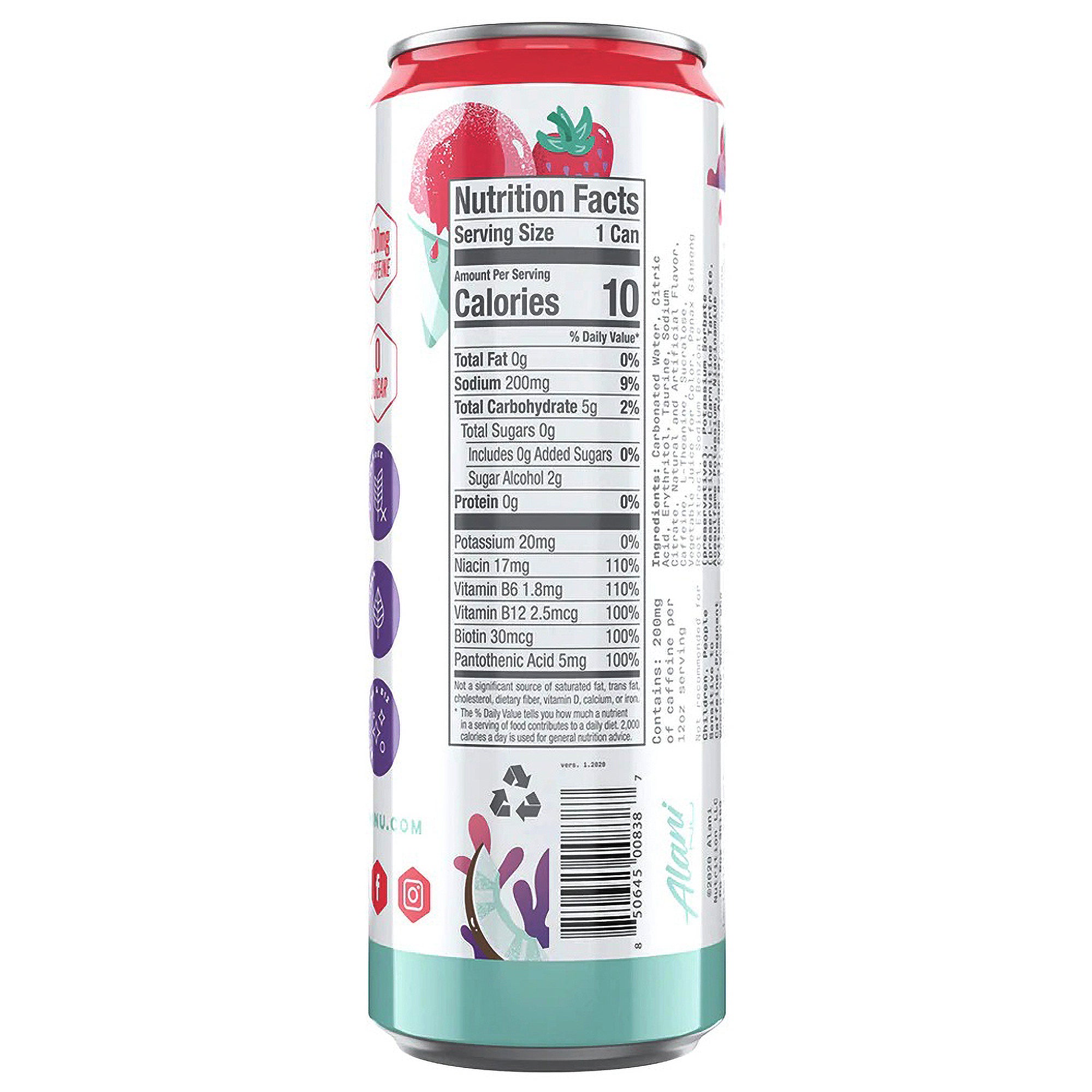 Hielo hawaiano Alani Nu 12 oz