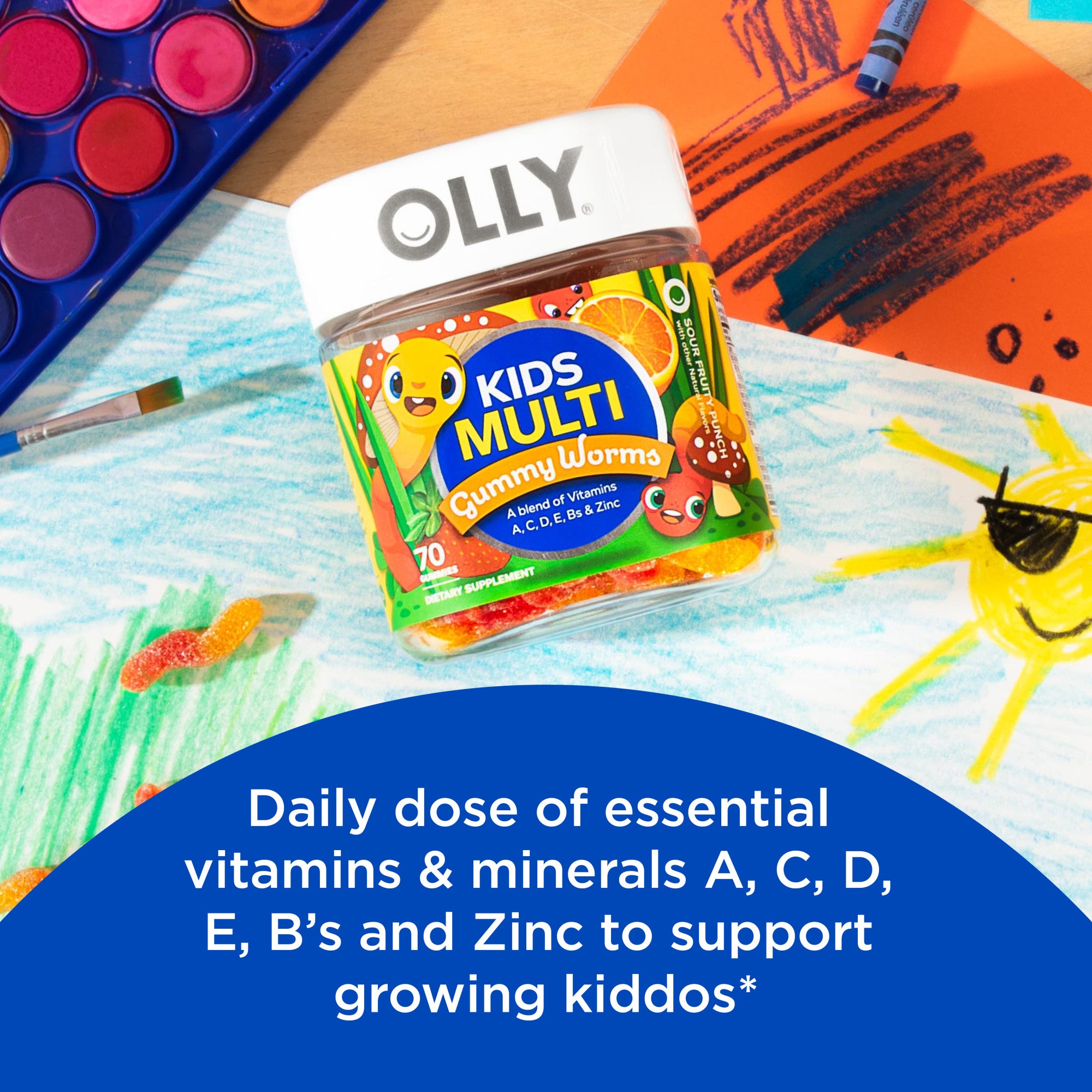 OLLY Kids' Multivitamin Worms Gummies
