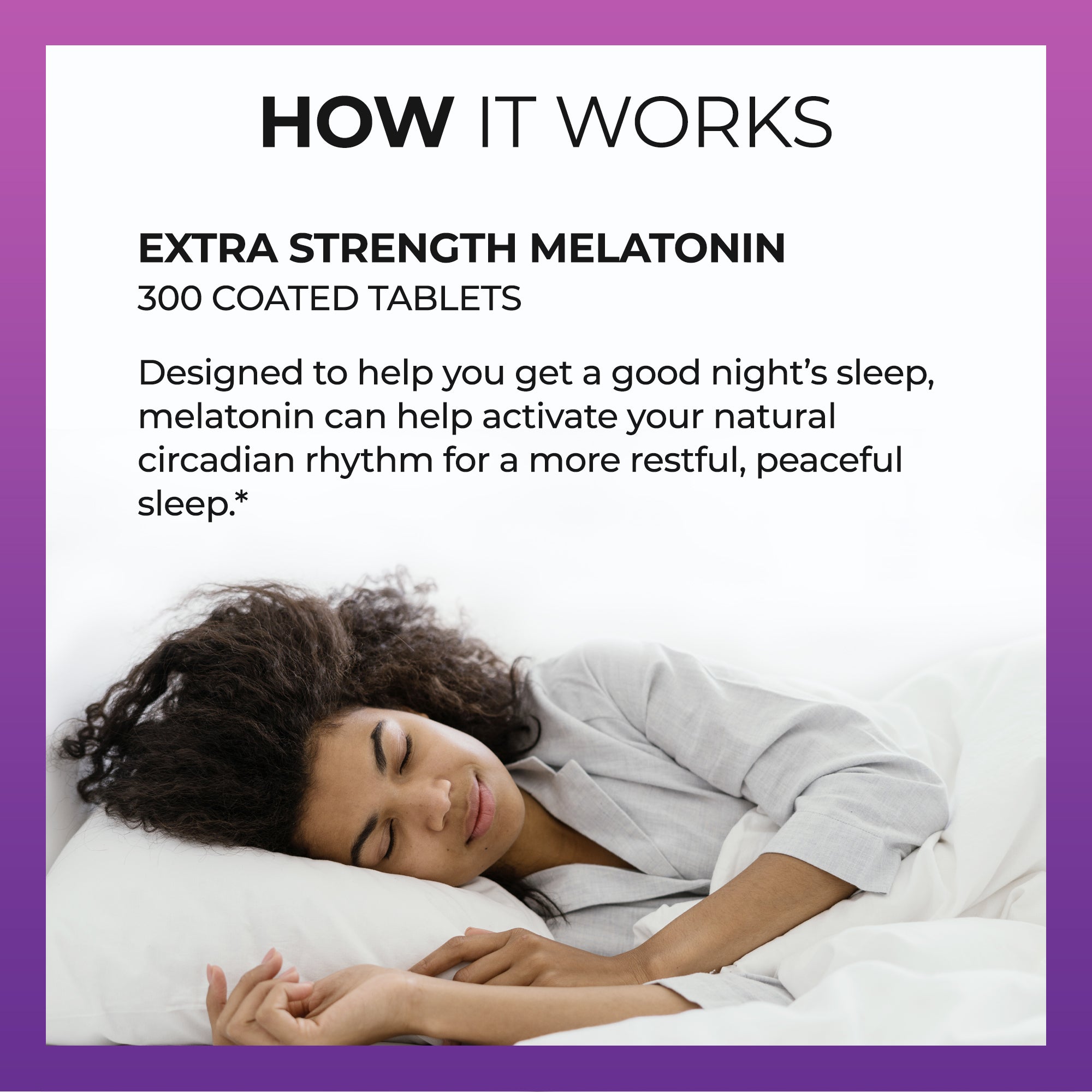 Extra Strength Melatonin Timed Release - 300 Tablets - Designed to Help You Get a Good Night's Sleep